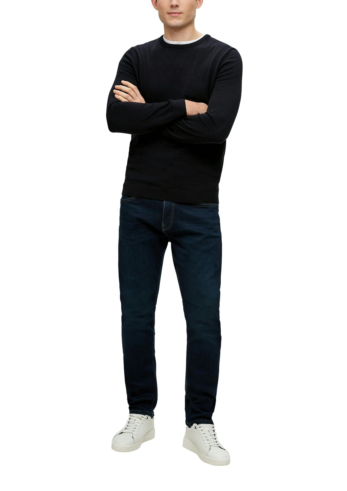 S. Oliver red Herren Pullover  Grey/Black