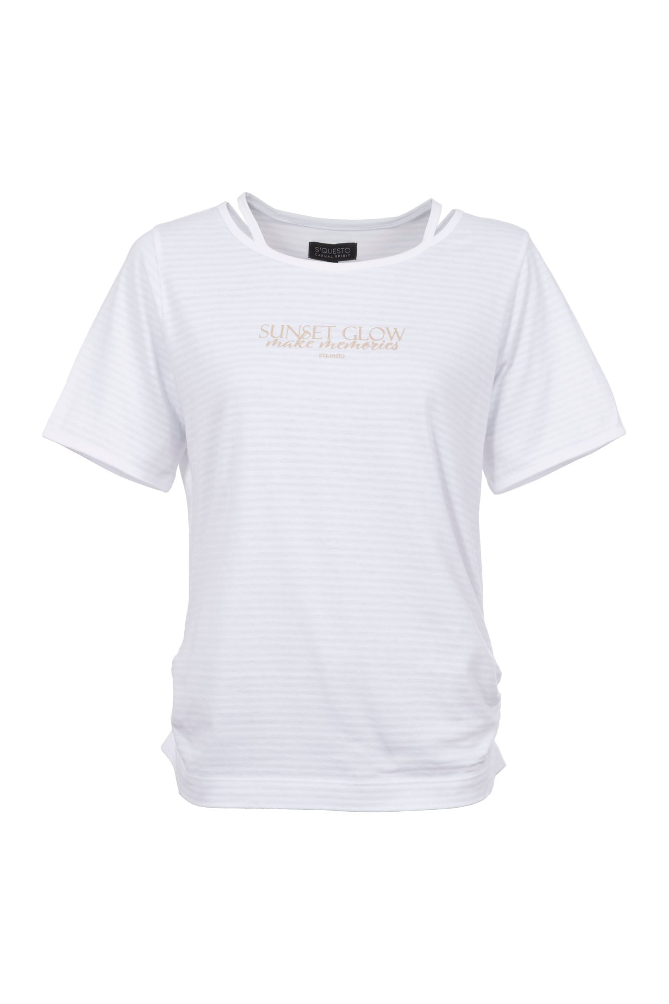 Soquesto Damen T-Shirts Weiß
