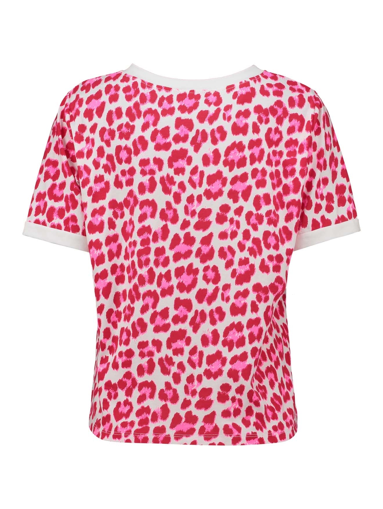 Haily's Damen T-Shirts Red/Neon Pink L