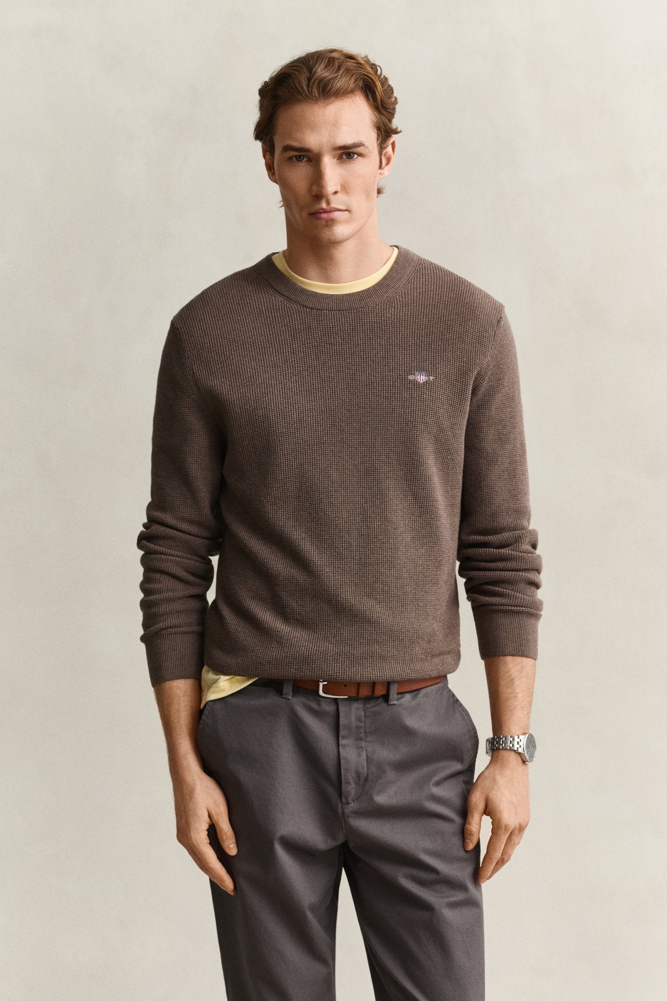 Gant Herren Pullover  Dark Hazeln