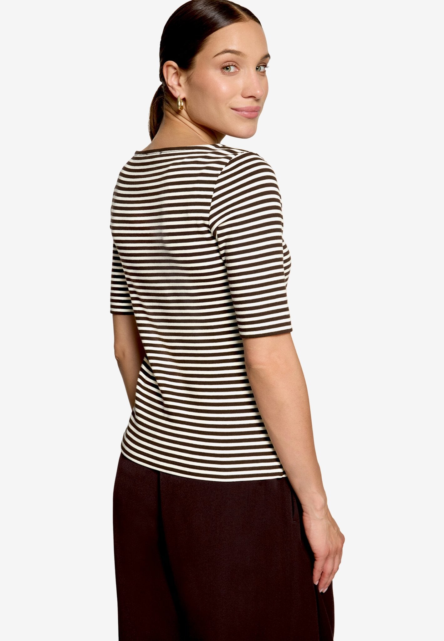 Zero Damen T-Shirts Cream/Brown