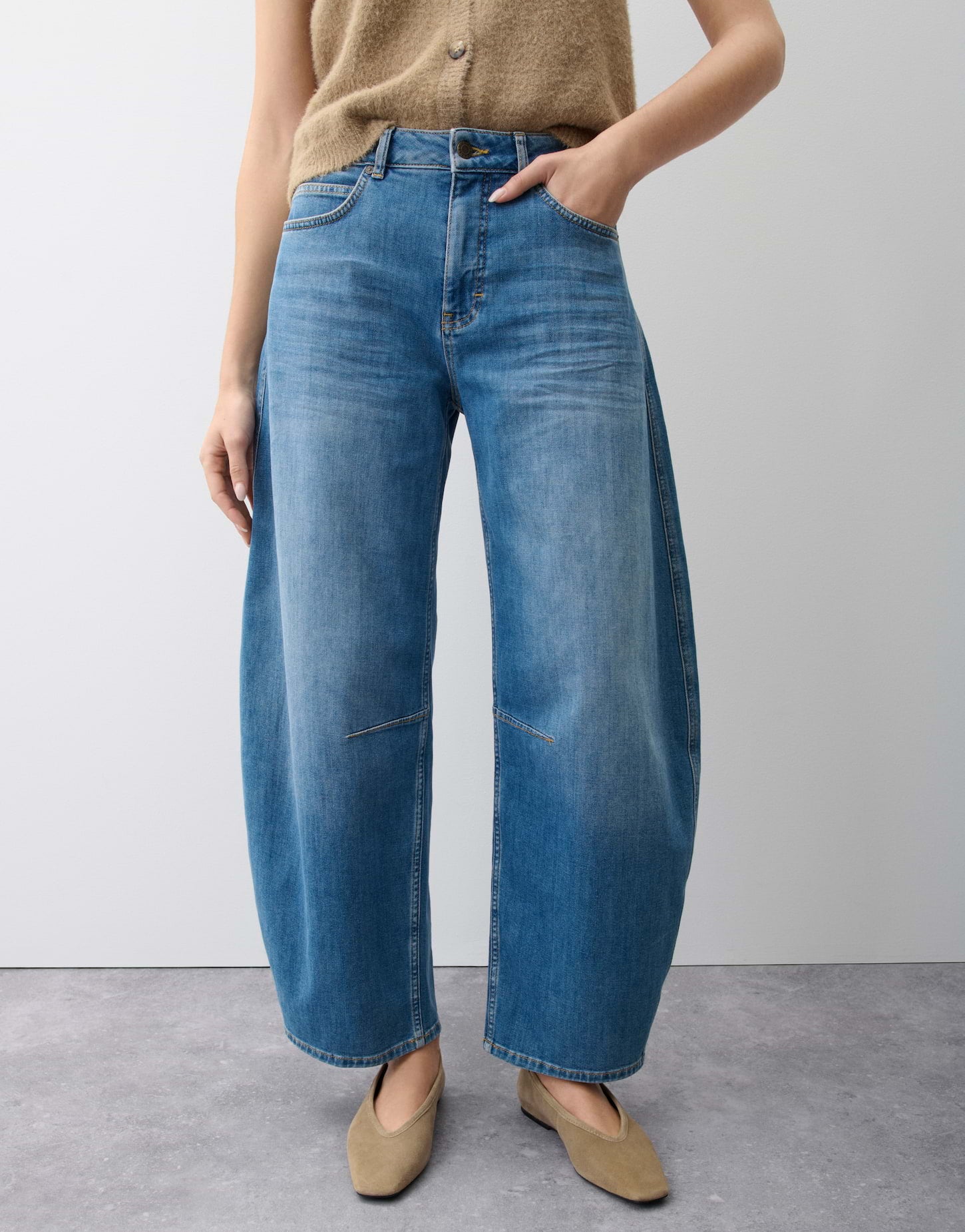Opus Pants Damen Jeans  Mid Blue