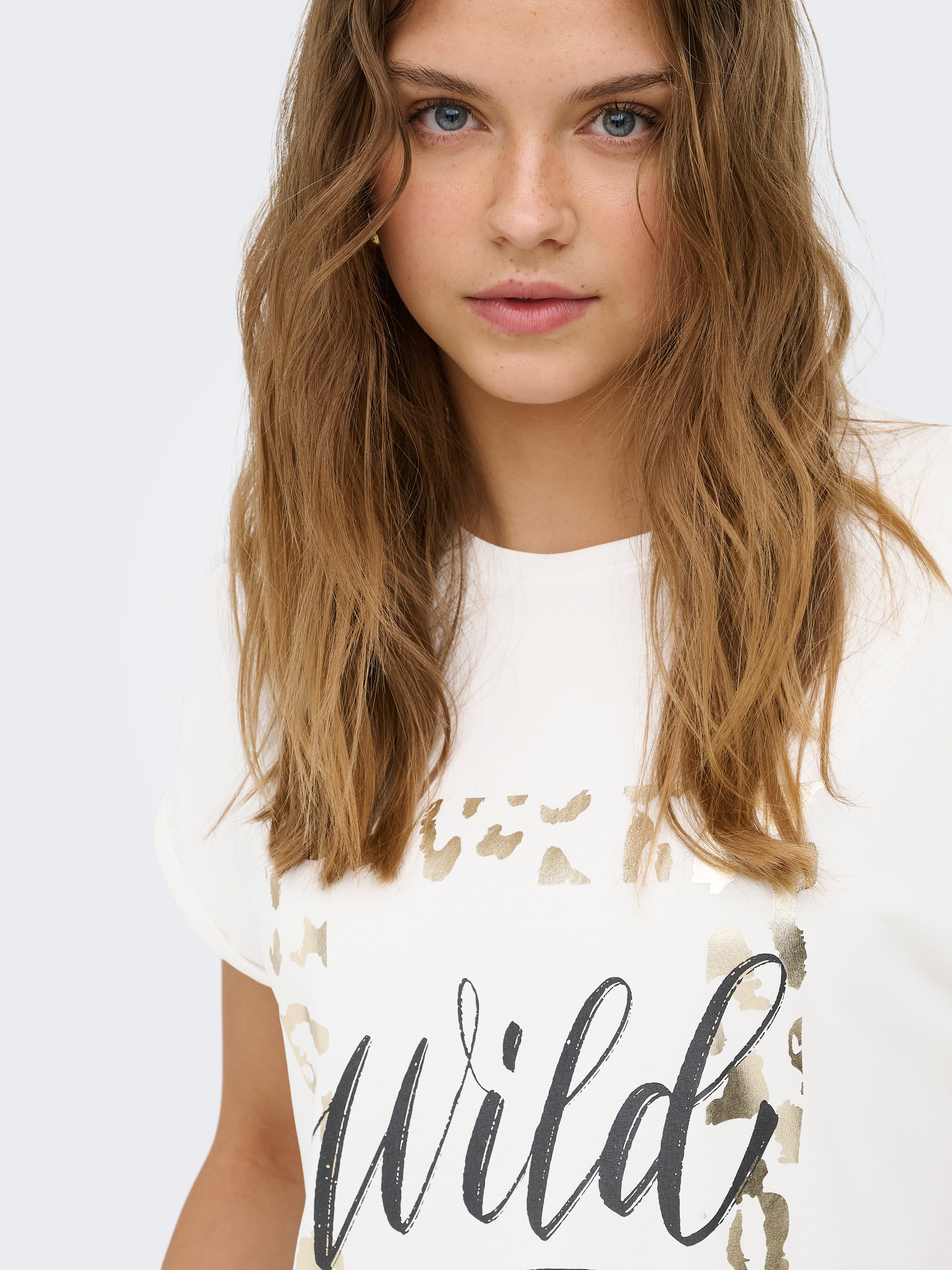 only Damen T-Shirts Cloud Dancer/Wi