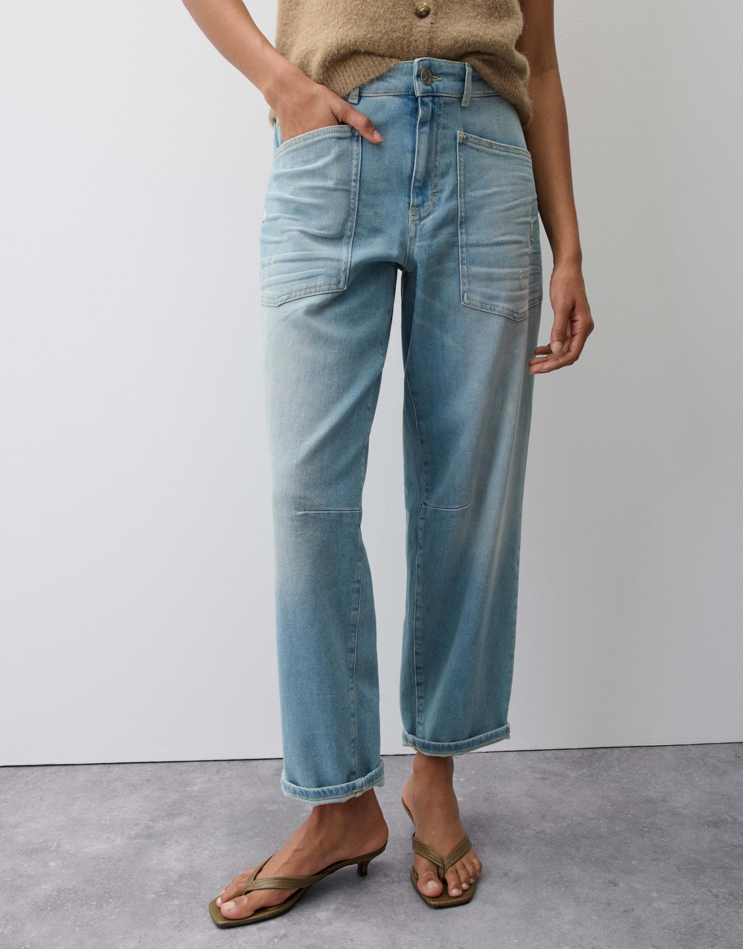 Opus Pants Damen Jeans Light Blu