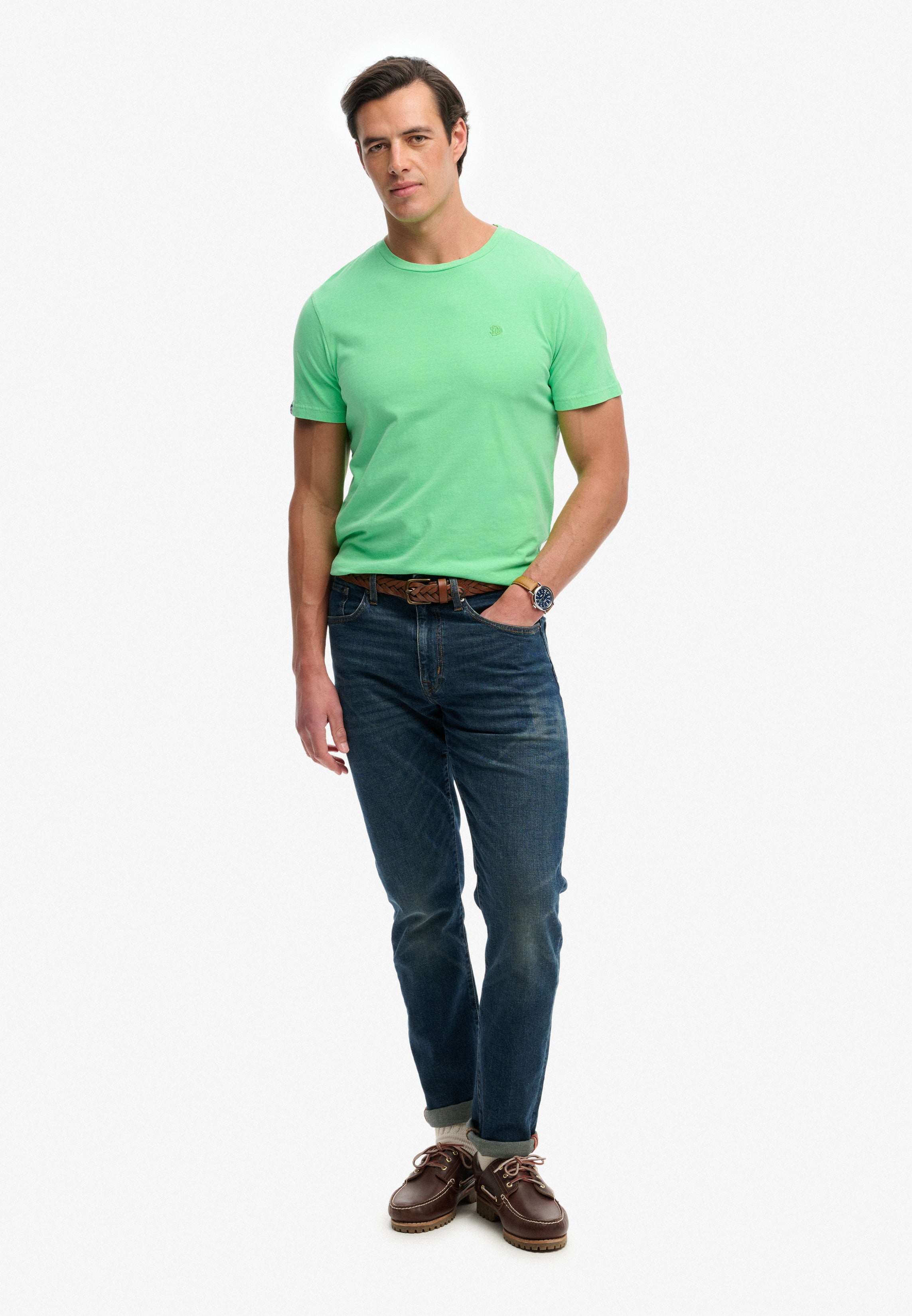 Superdry Men Herren T-Shirts kurz F Acid Green