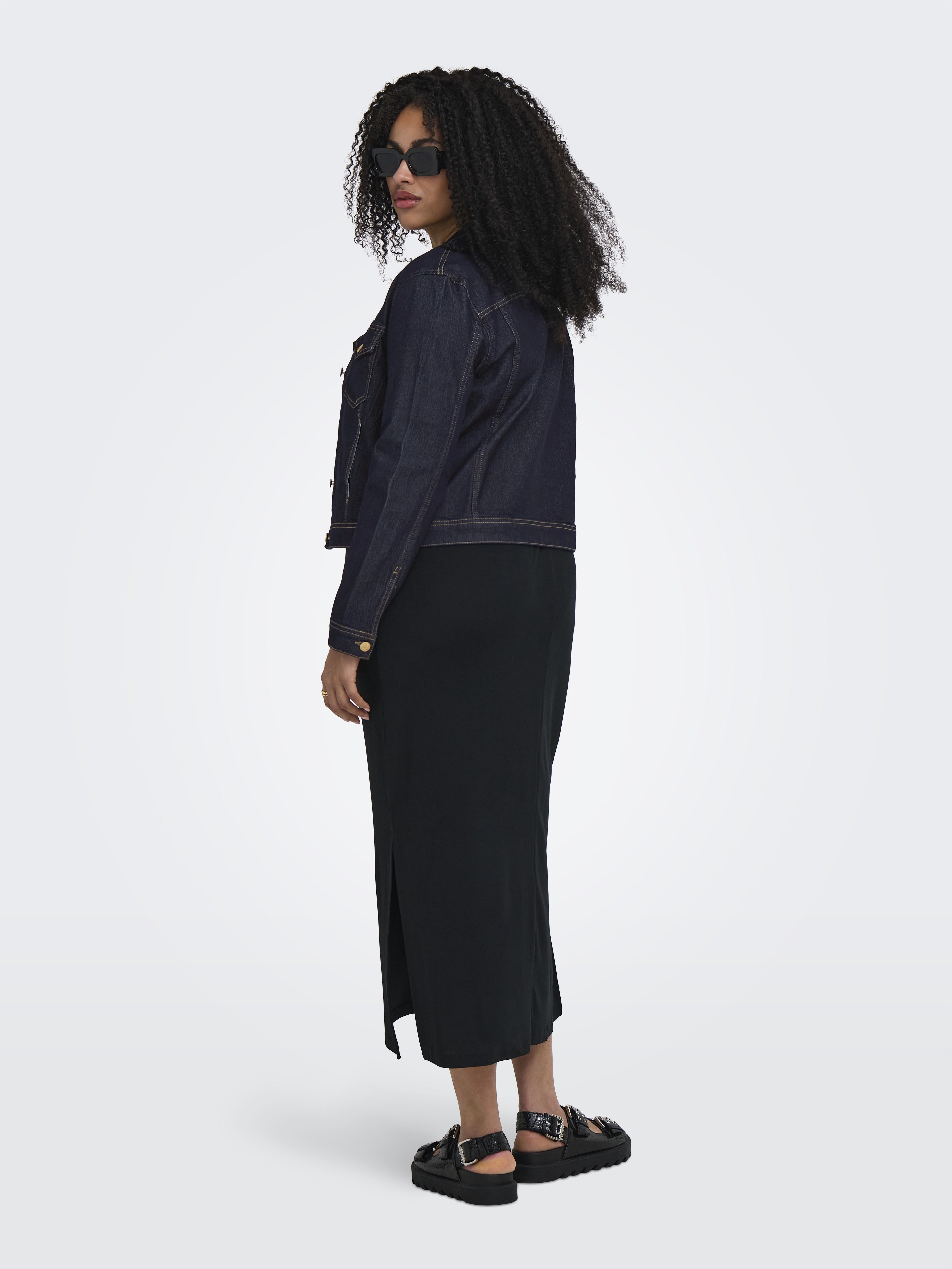 Only Carmakoma Damen Jacken Dark Blue Denim