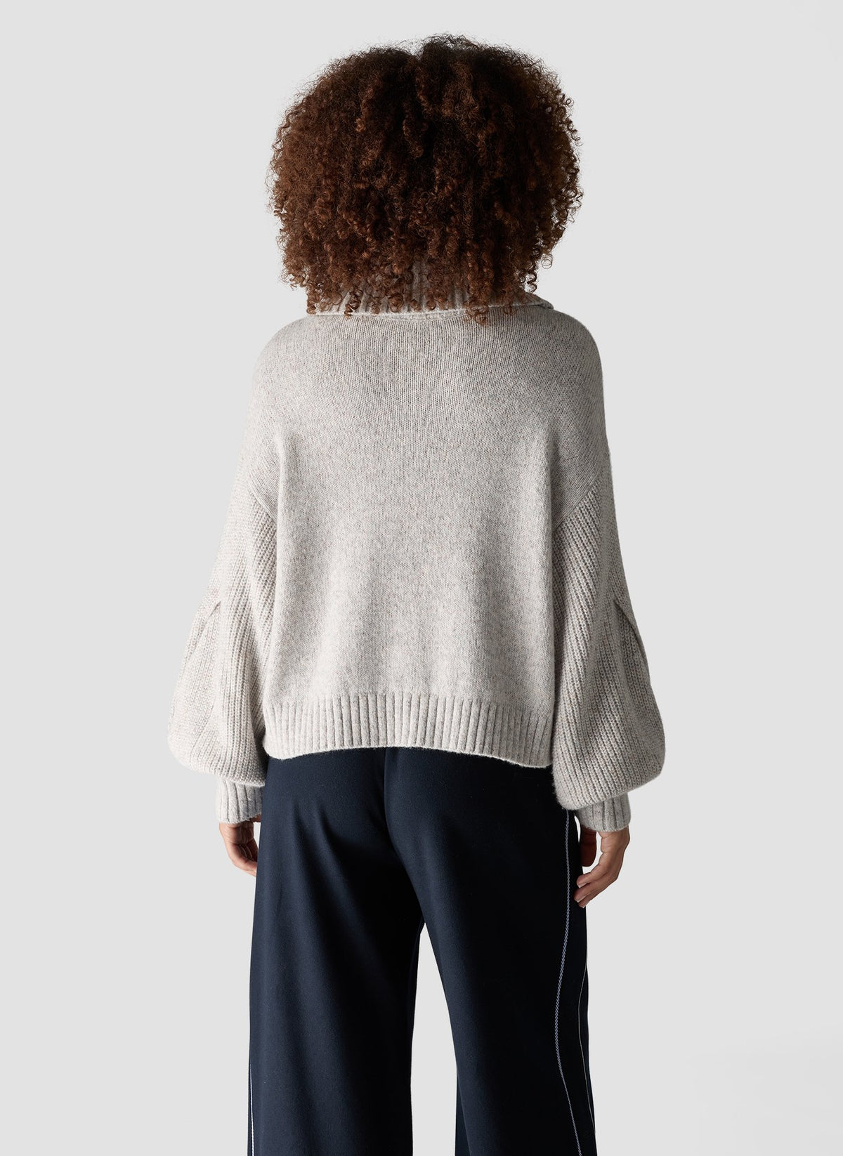 Le Comte Damen Pullover Perlgraumela