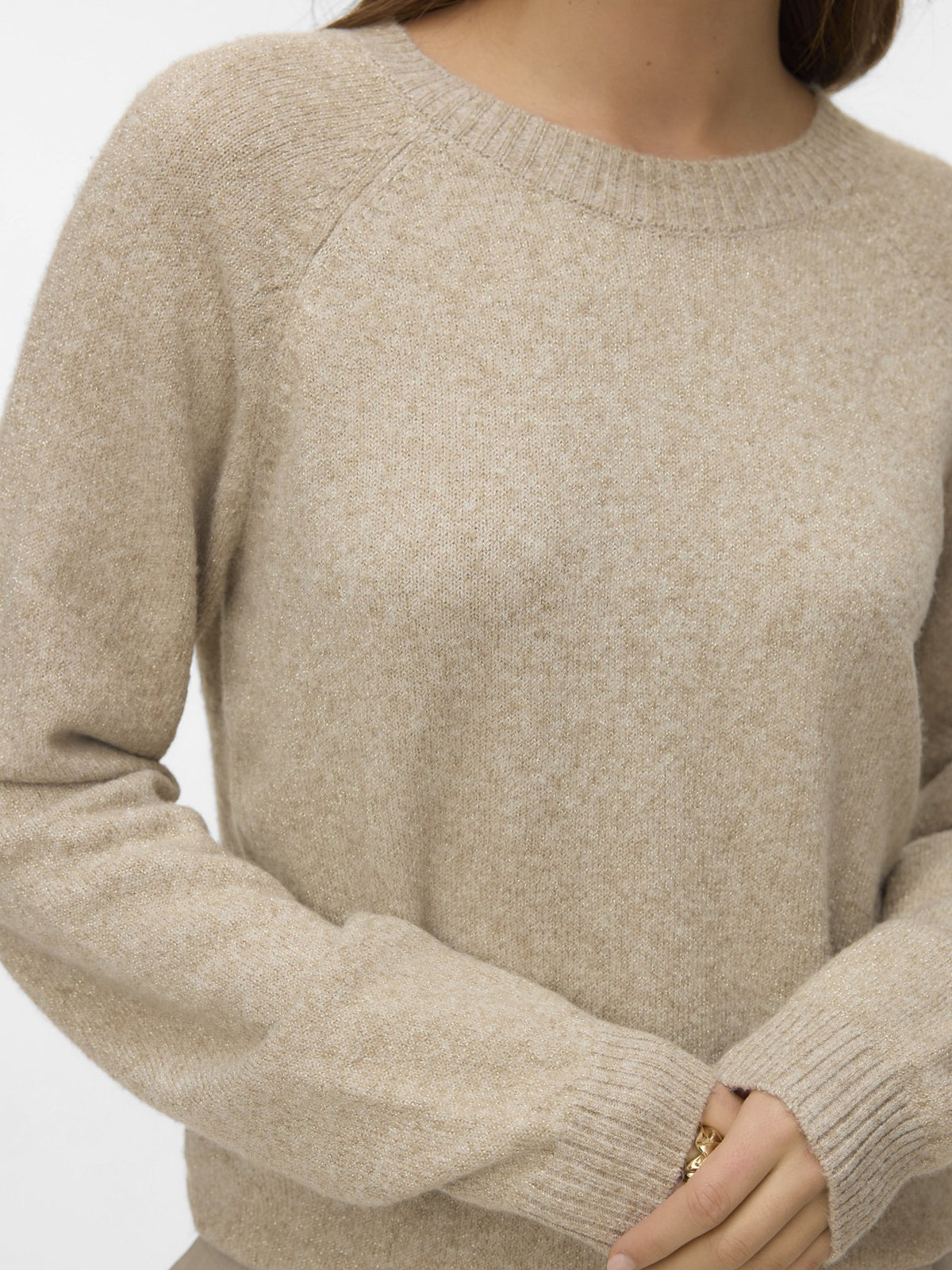 Vero Moda Damen Pullover Silver Mink/W.