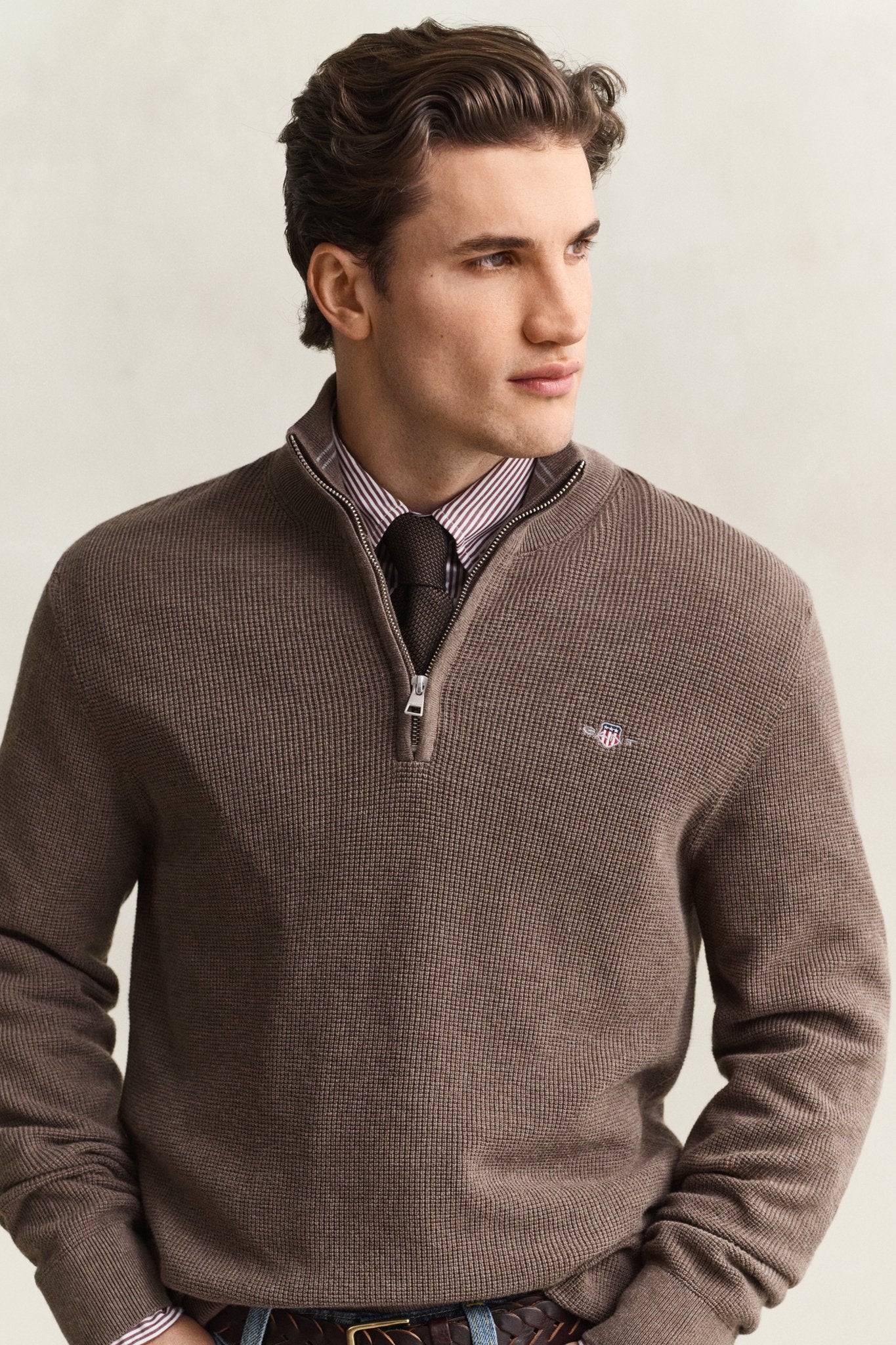 Gant Herren Pullover  Dark Hazeln