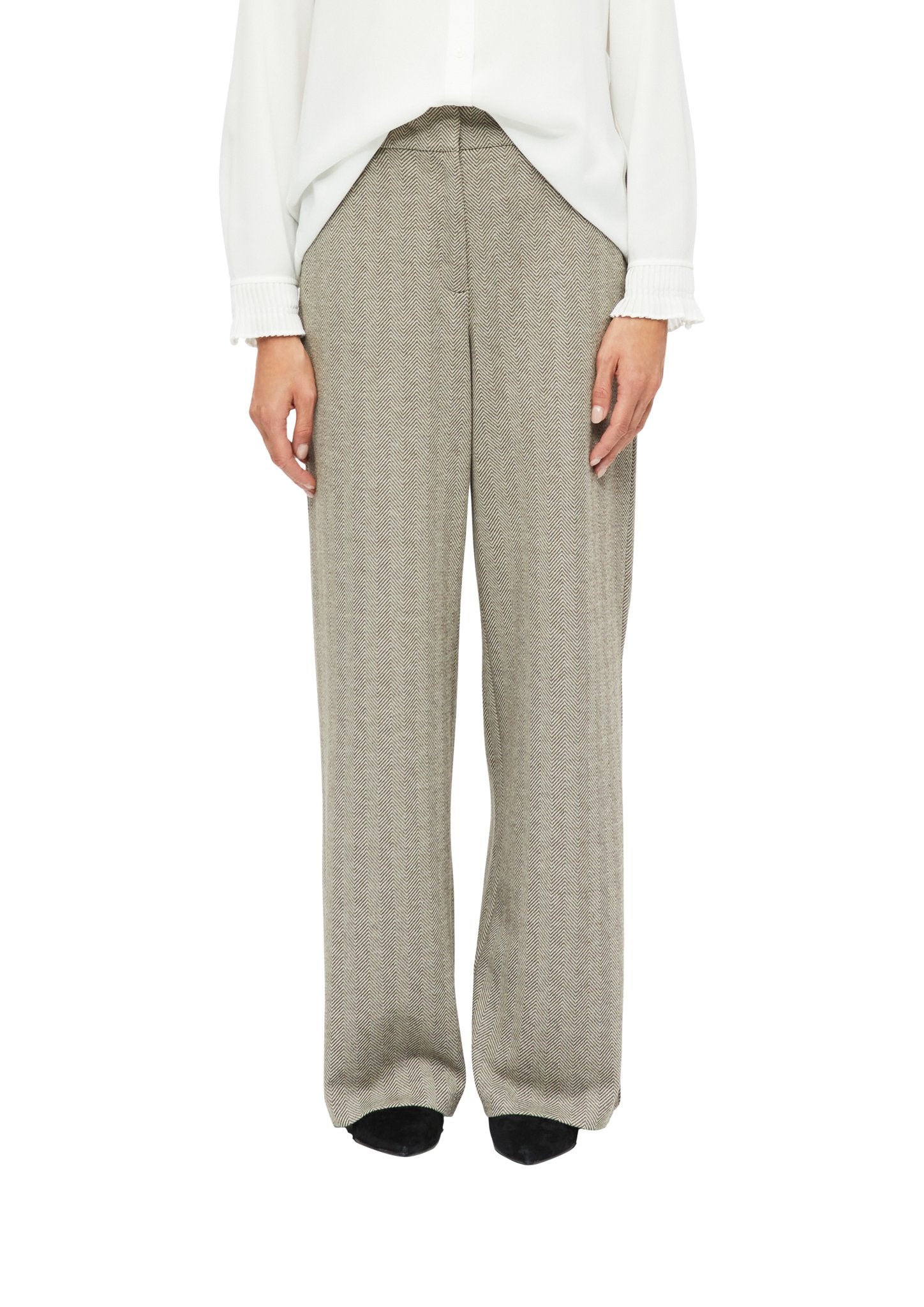S. Oliver black Damen Hosen X Grey/Black