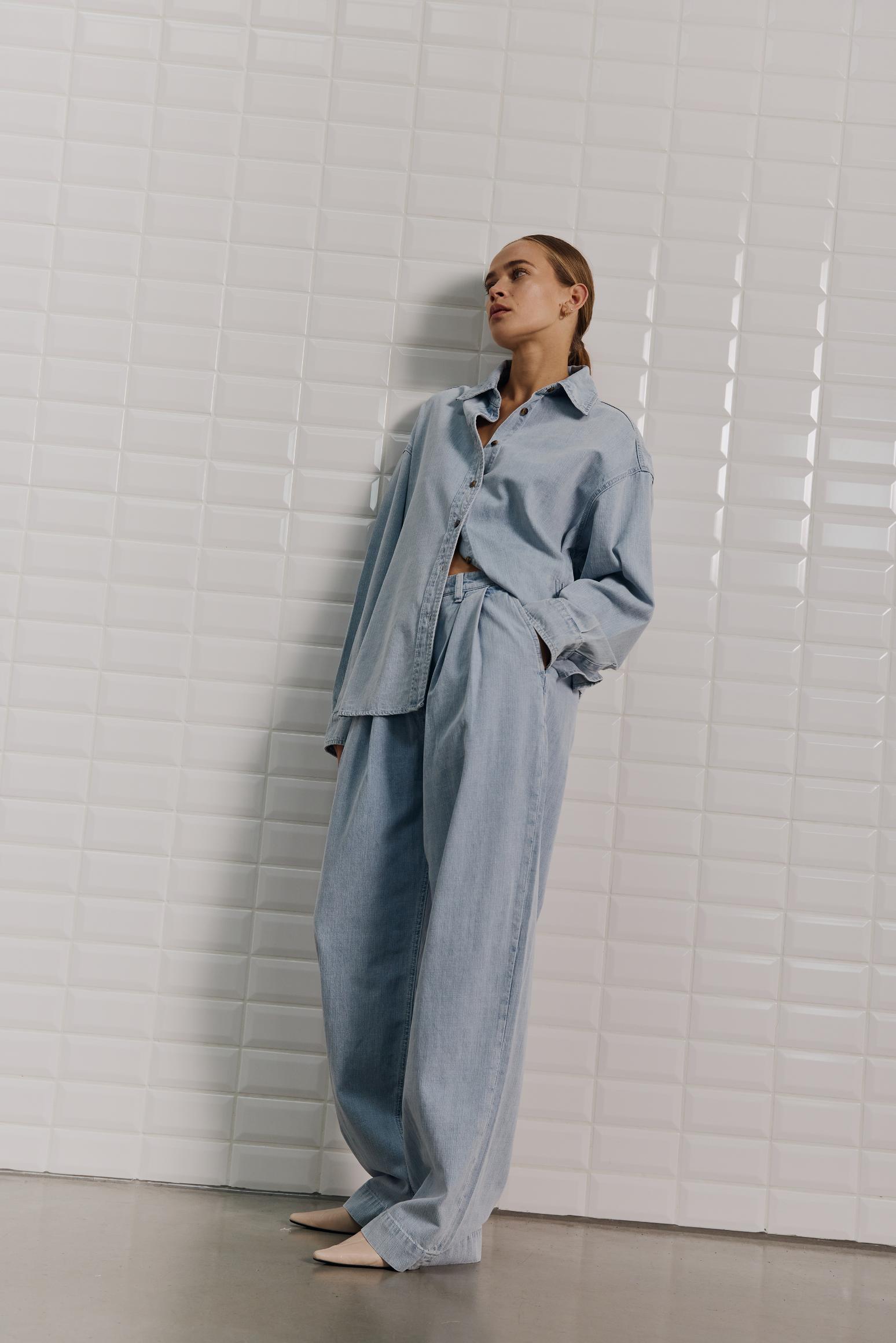 Withblack Damen Hosen Ocean Blue
