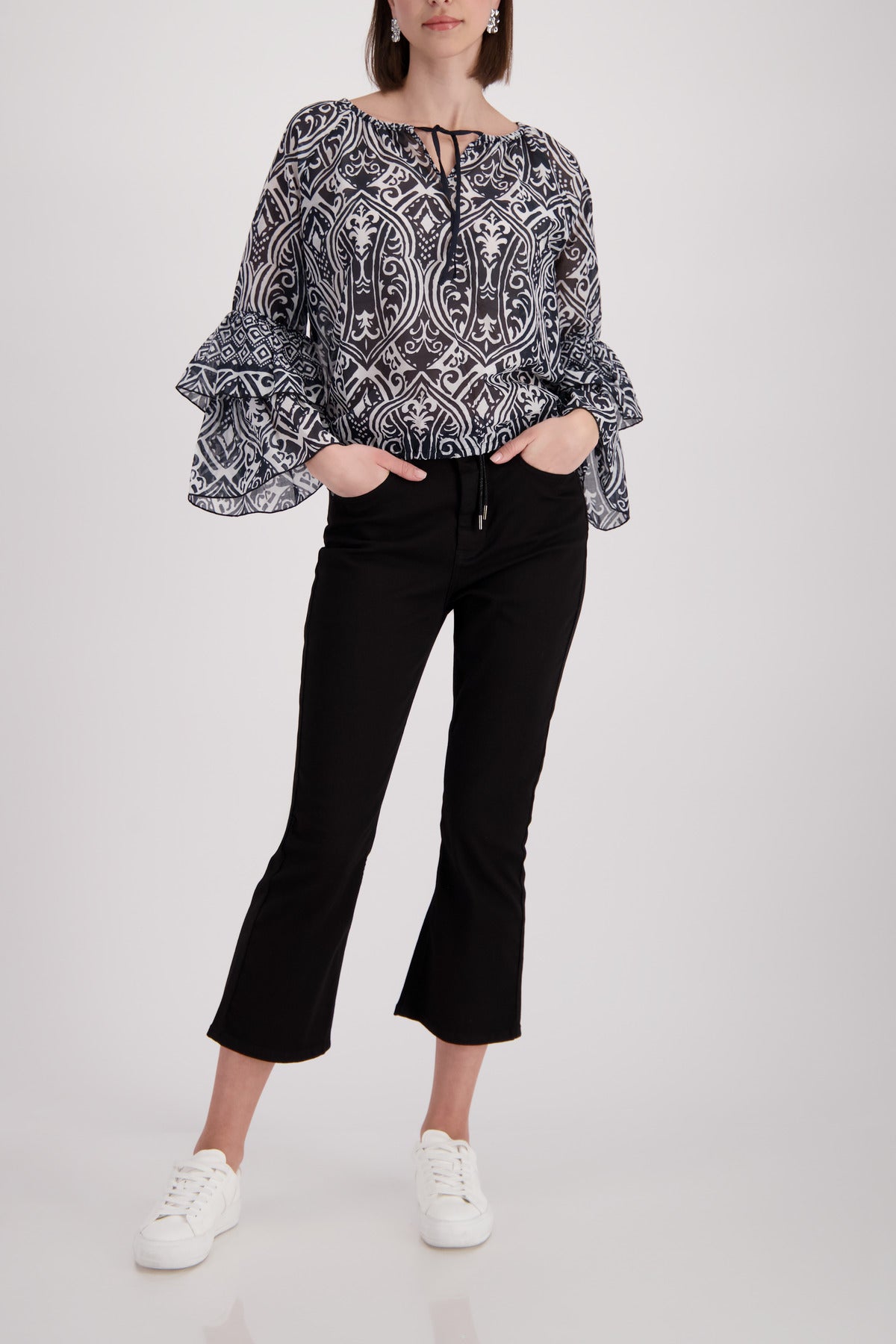 Monari Damen Blusen  Schwarz Gem
