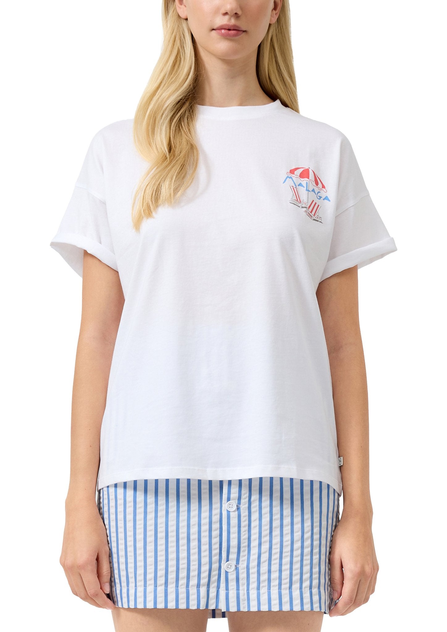 QS by S.Oliver Damen T-Shirts White