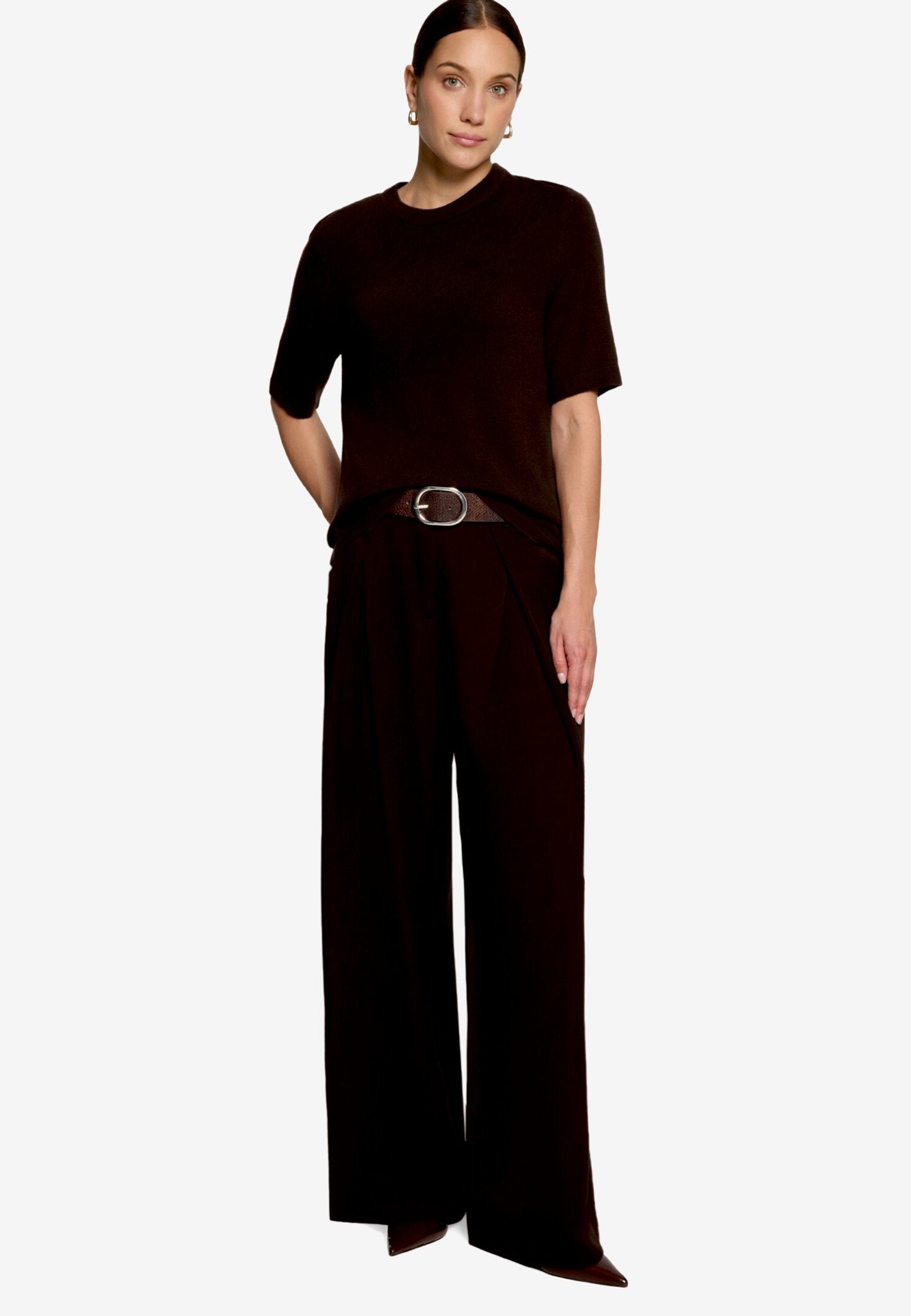 Zero Damen Hosen Chocolate Plum