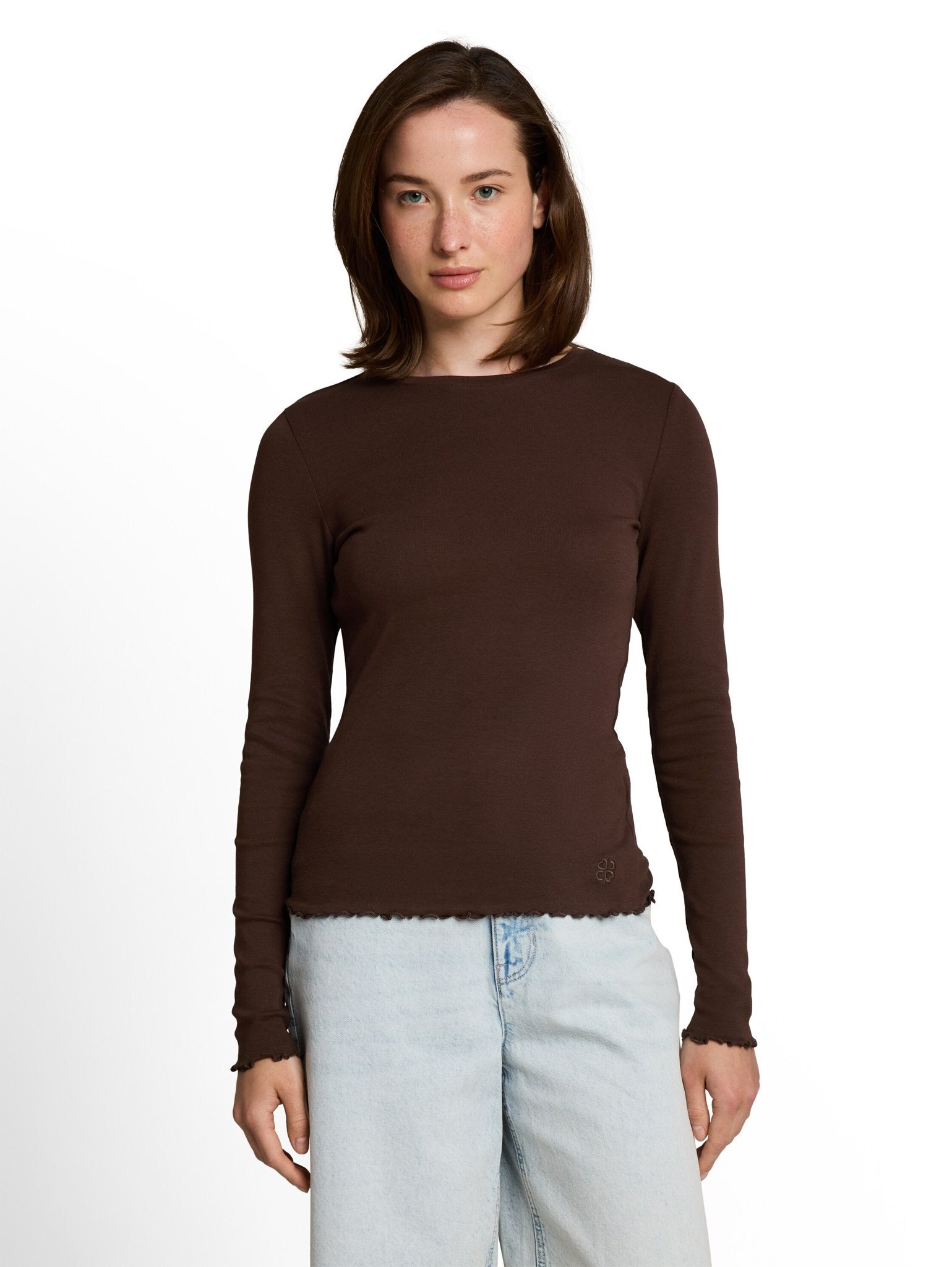 Tom Tailor denim Damen T-Shirts Cool Dark Brown