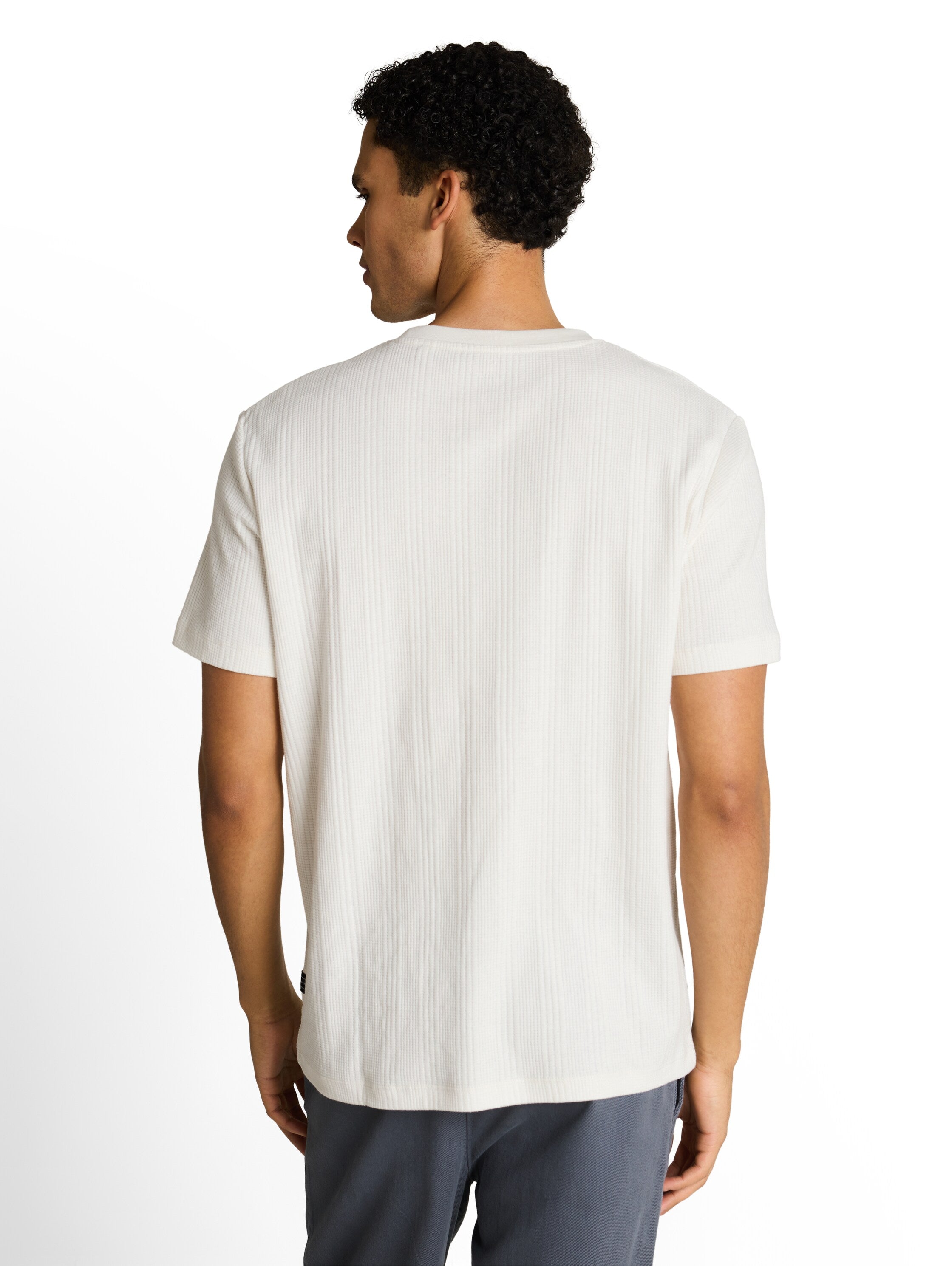Tom Tailor denim Herren T-Shirts kurz Wool White