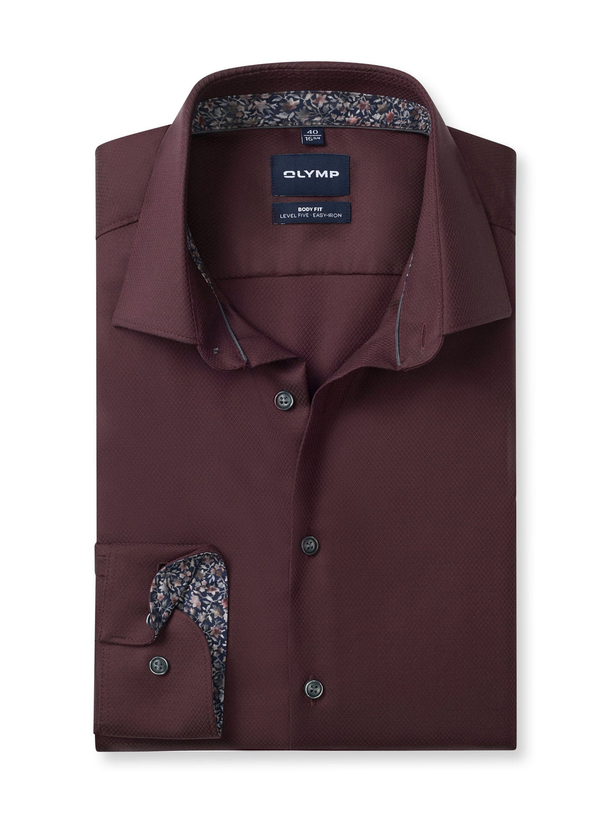 Olymp Herren Hemden lang Bordeaux