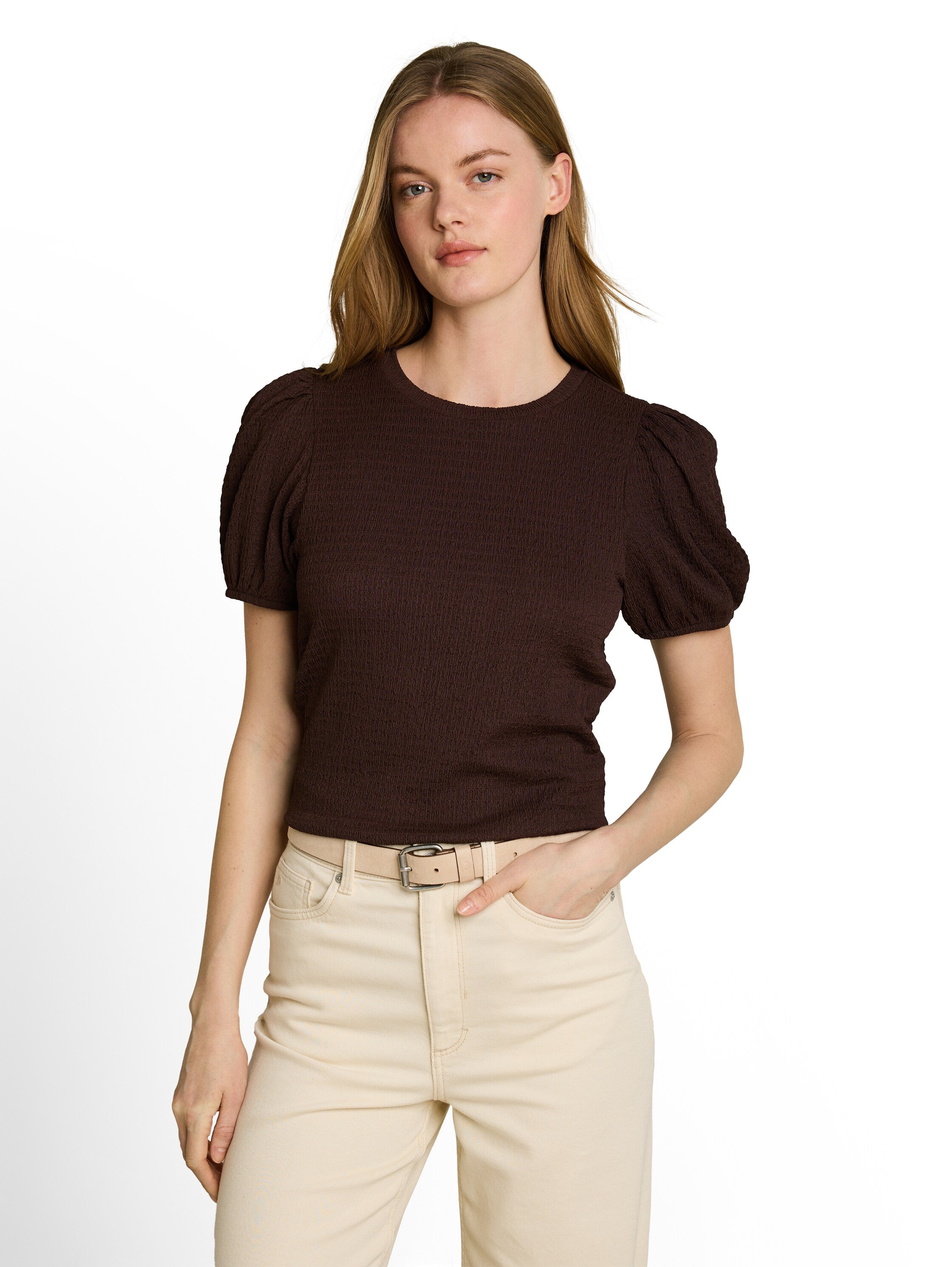 Tom Tailor denim Damen T-Shirts Cool Dark Brown