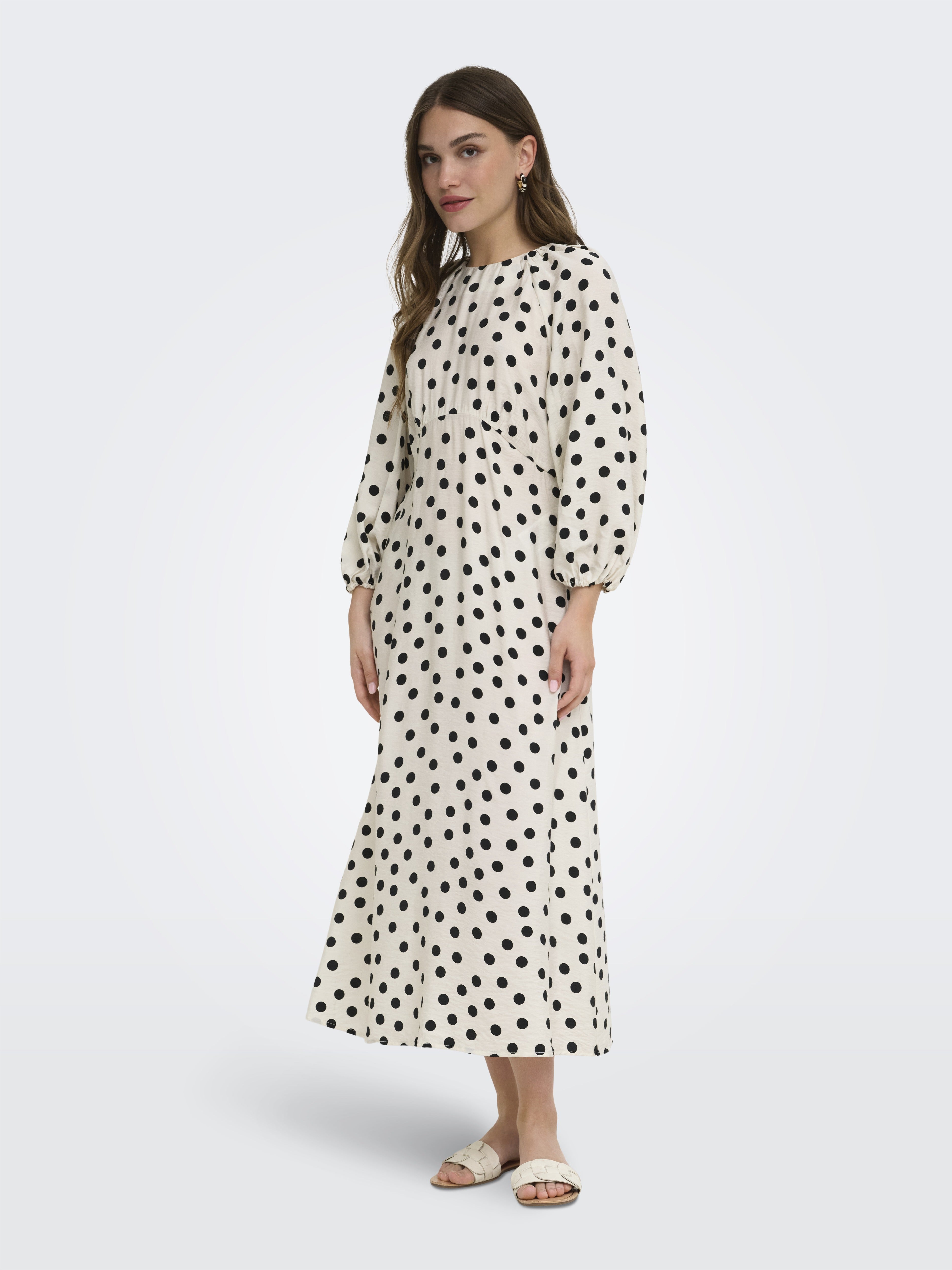Only Damen Kleider Cloud Dancer/Bl