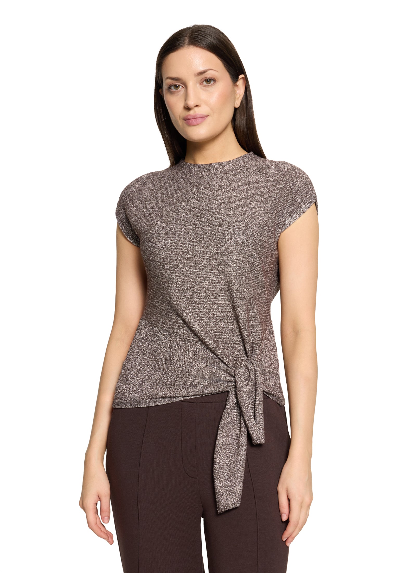 Cartoon Damen T-Shirts Brown Melange