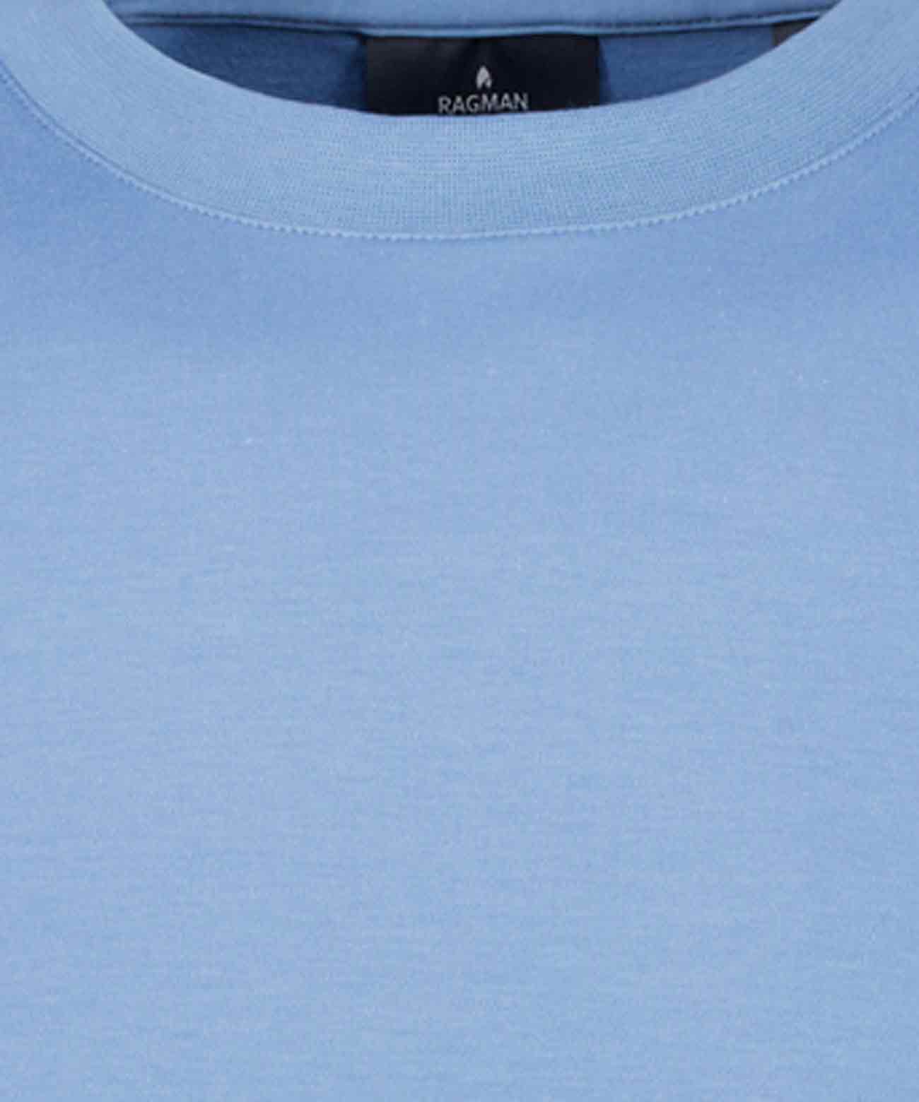 Ragman Herren T-Shirts kurz  Mittelblau