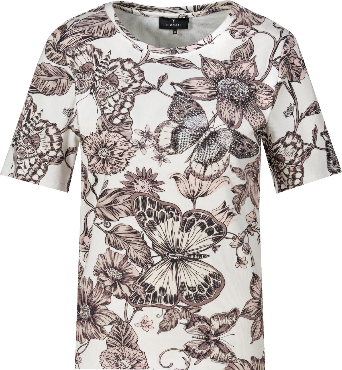Monari Damen T-Shirts  Taupe Gemus
