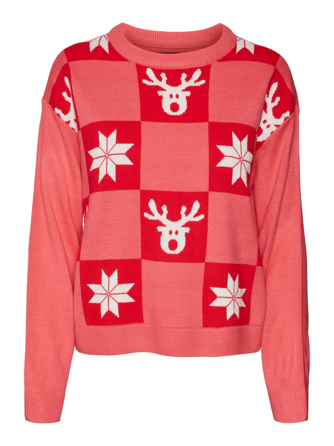 Vero Moda Damen Pullover Hot Pink/W. Chi