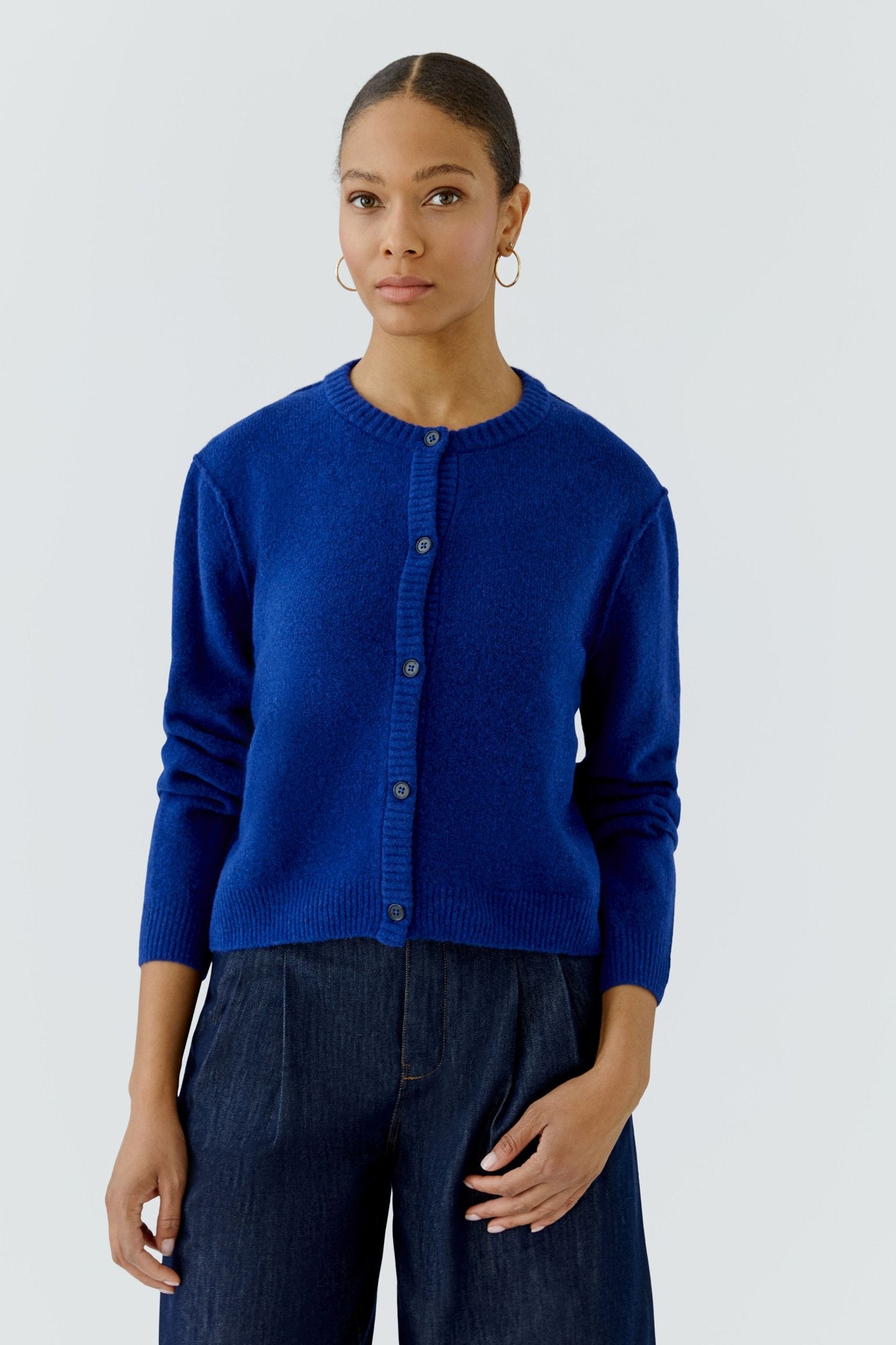 Oui Damen Strickjacken  Royal Blue