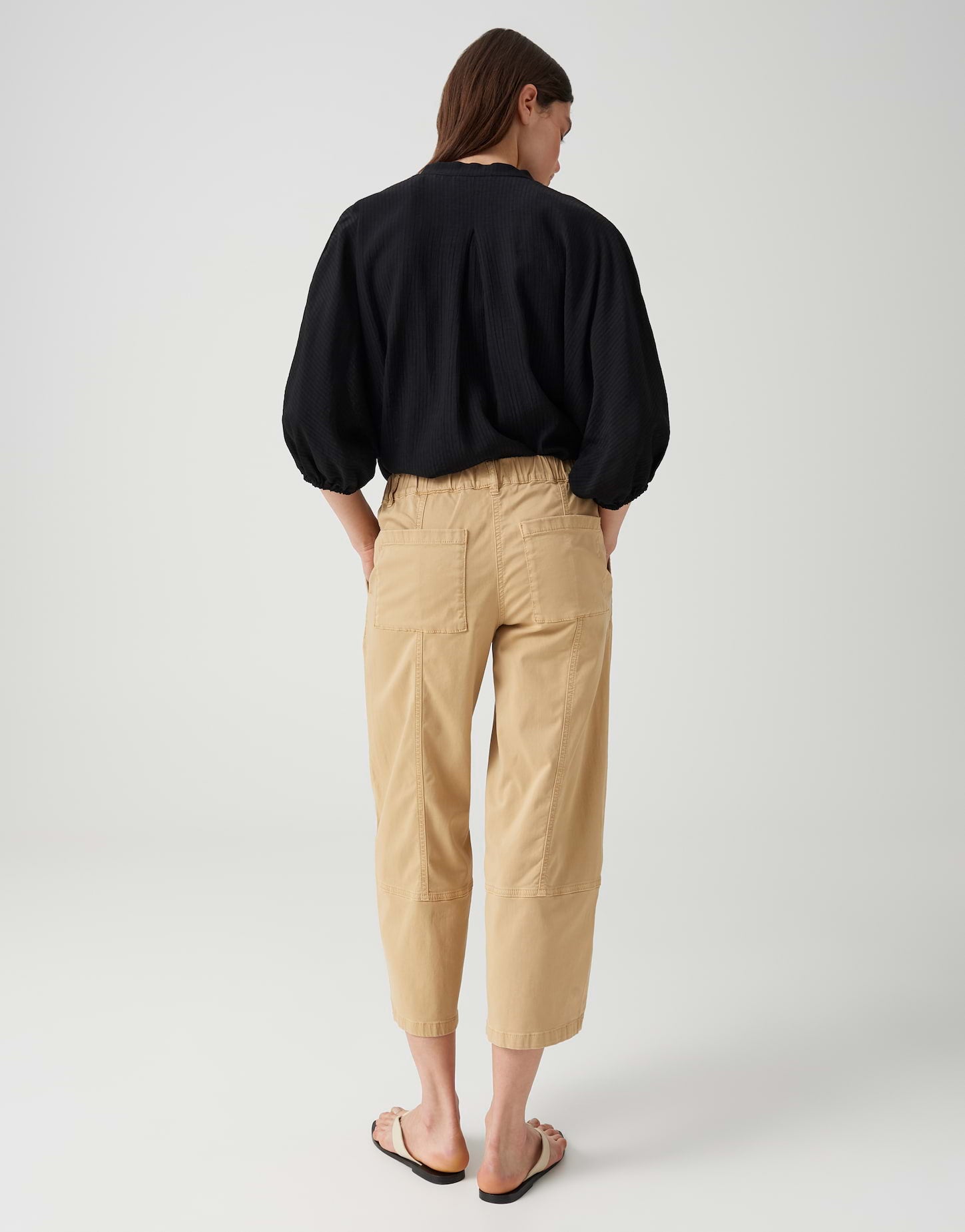 Opus Damen Hosen Golden Beige
