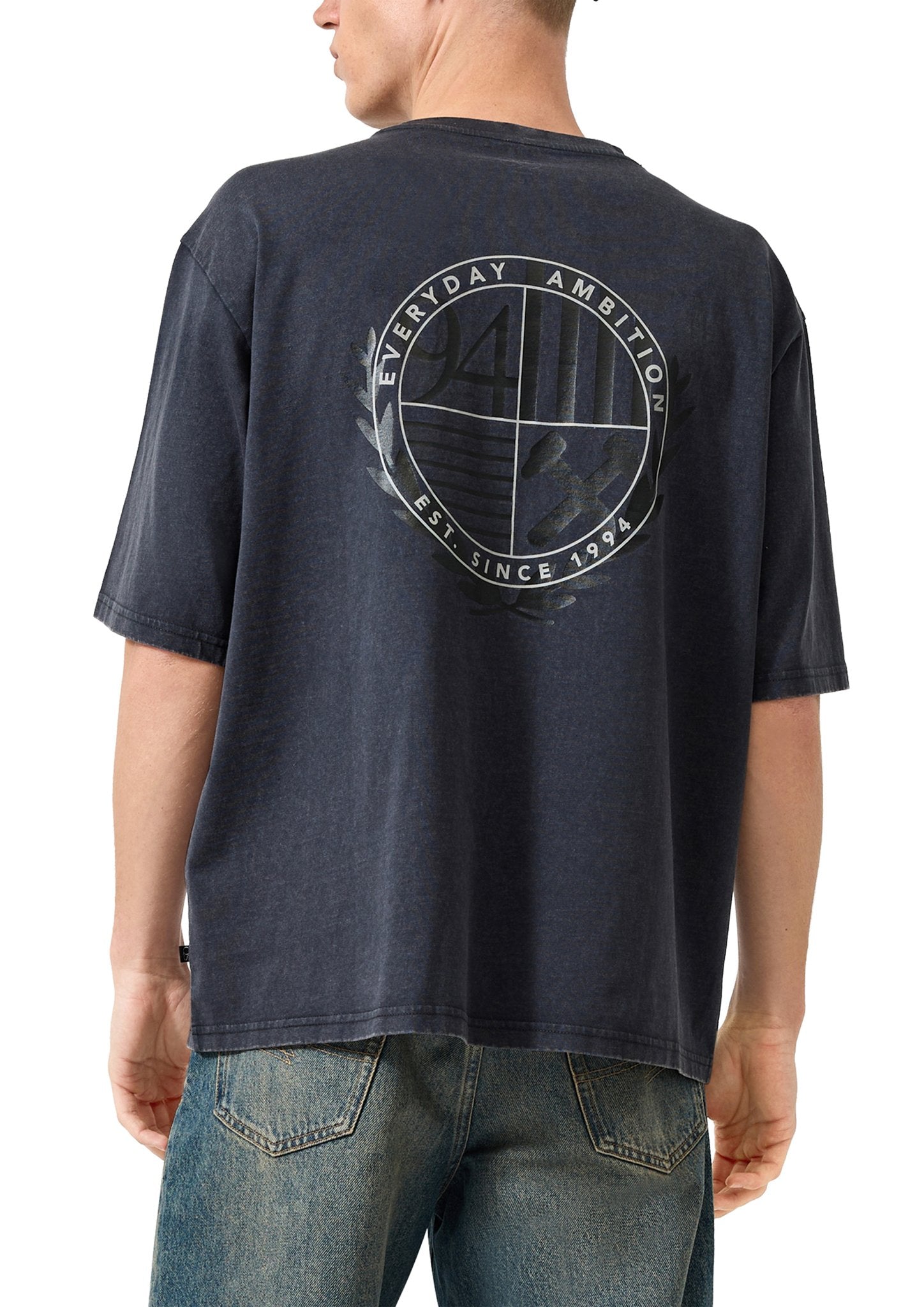 QS by S.Oliver Herren T-Shirts kurz D Blue