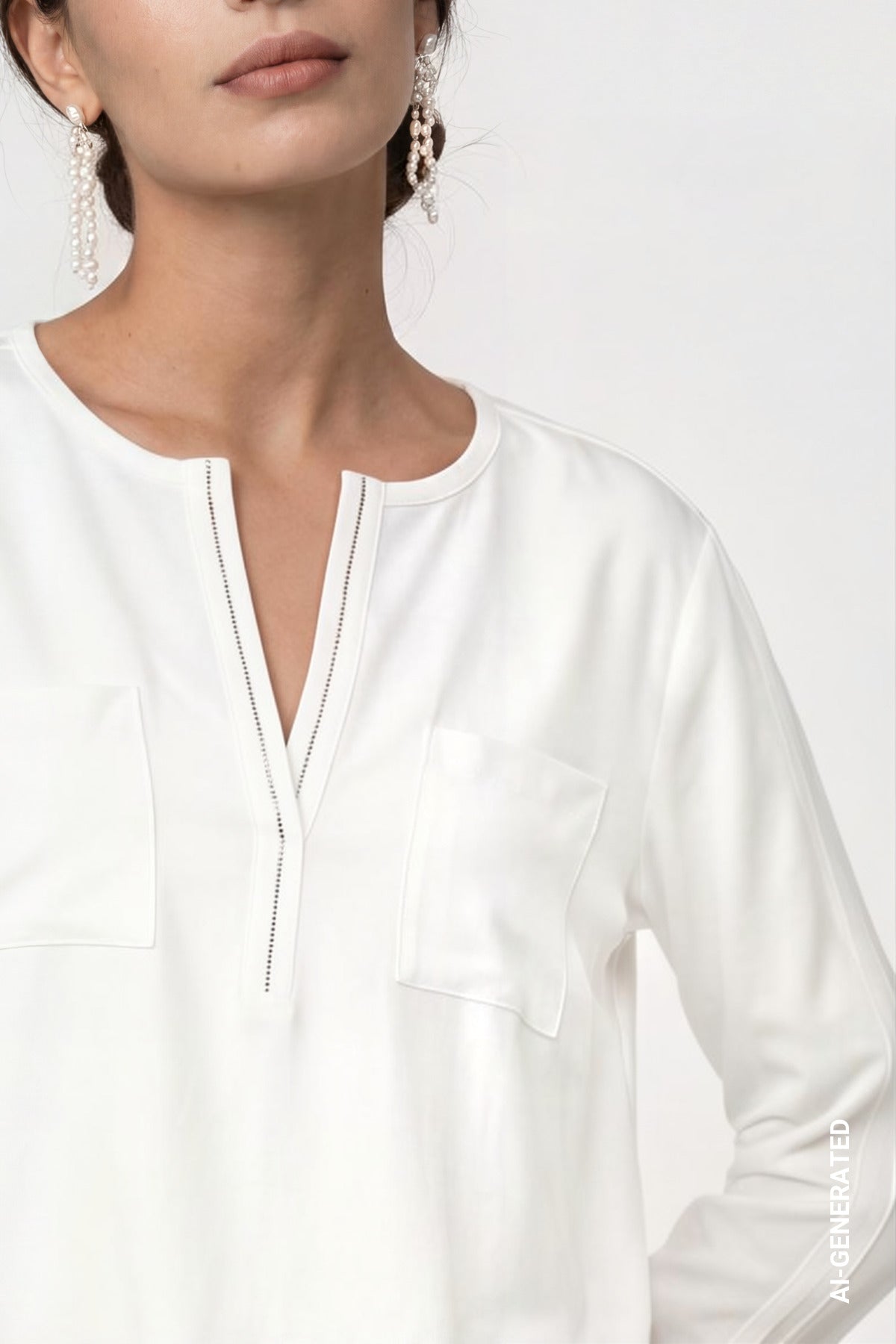 Monari Damen T-Shirts  Off-White