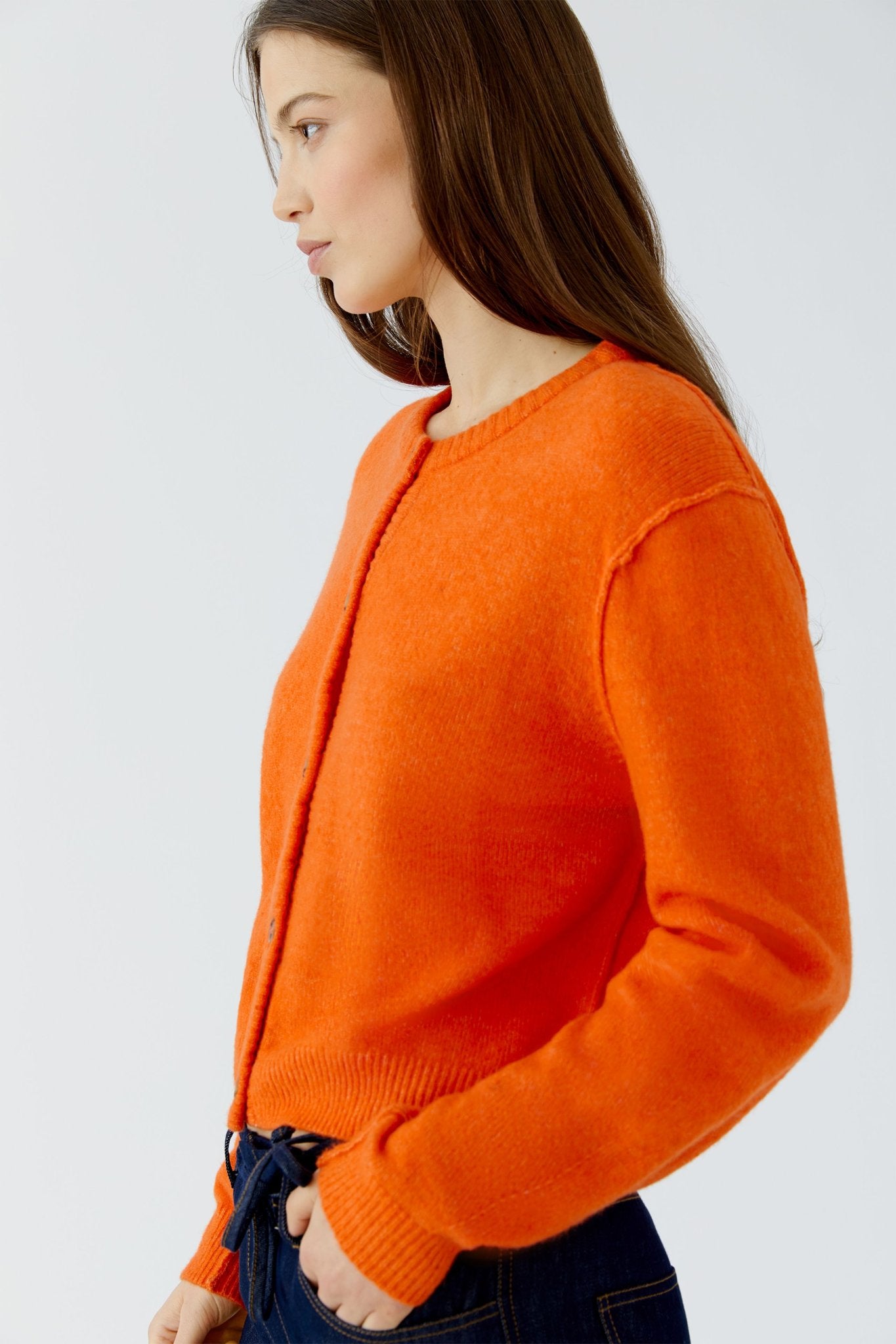 Oui Damen Strickjacken  Orangeade