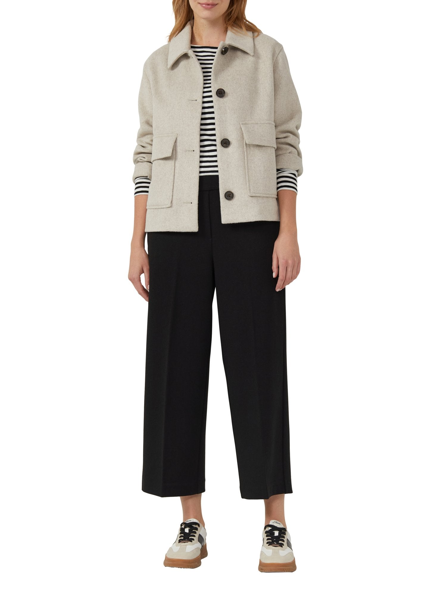 S. Oliver red Damen Shorts  Grey/Black