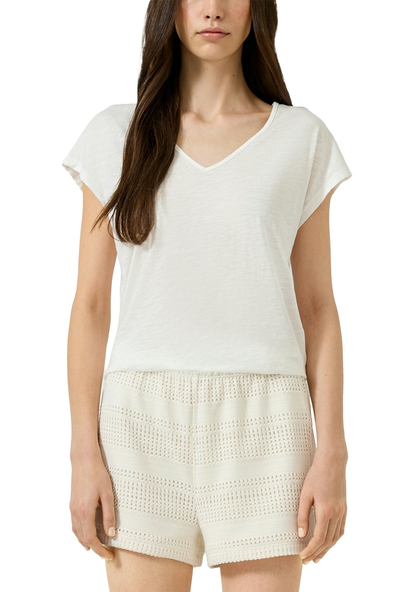 QS by S.Oliver Damen T-Shirts White
