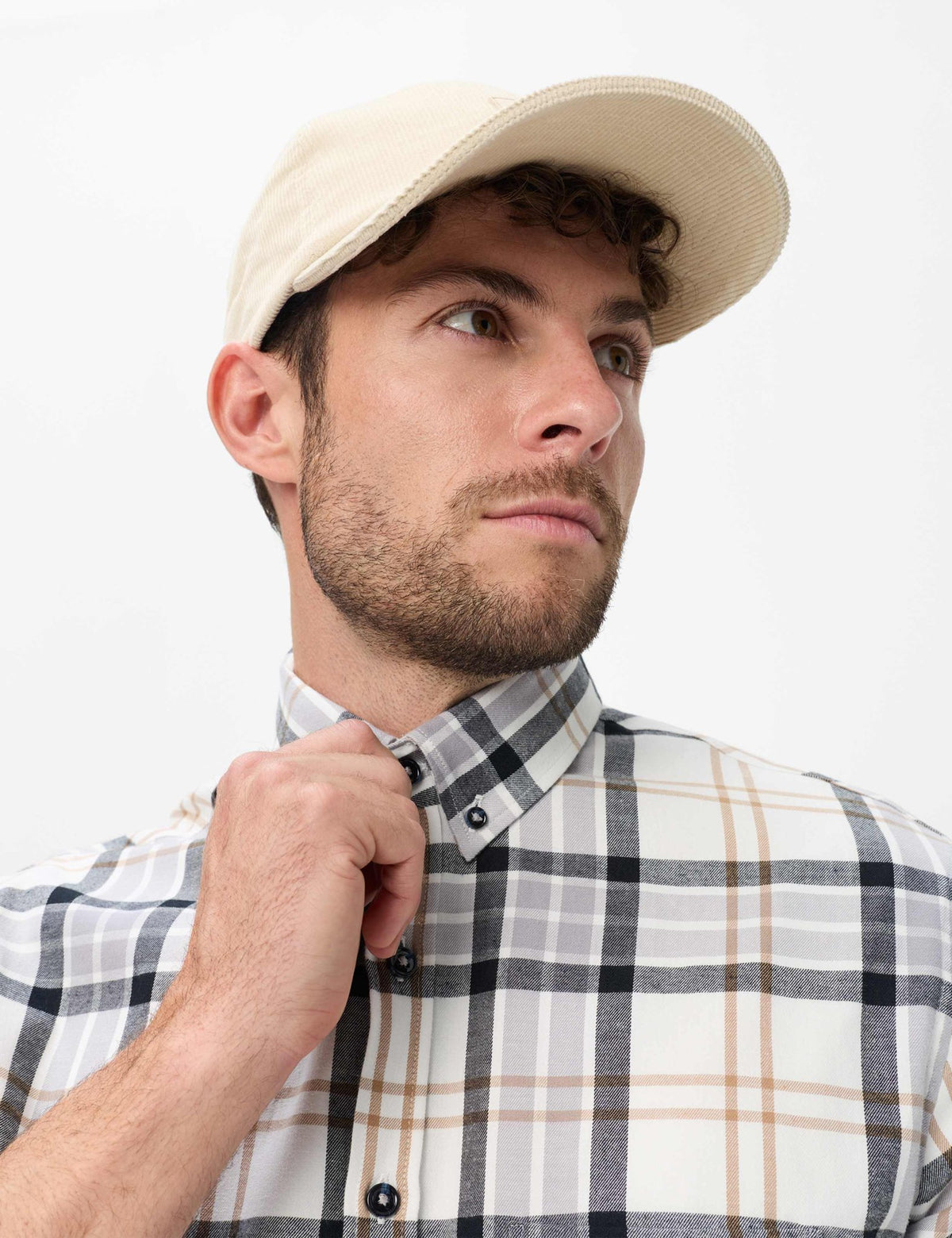 Brax Herren Hemden Chalk White