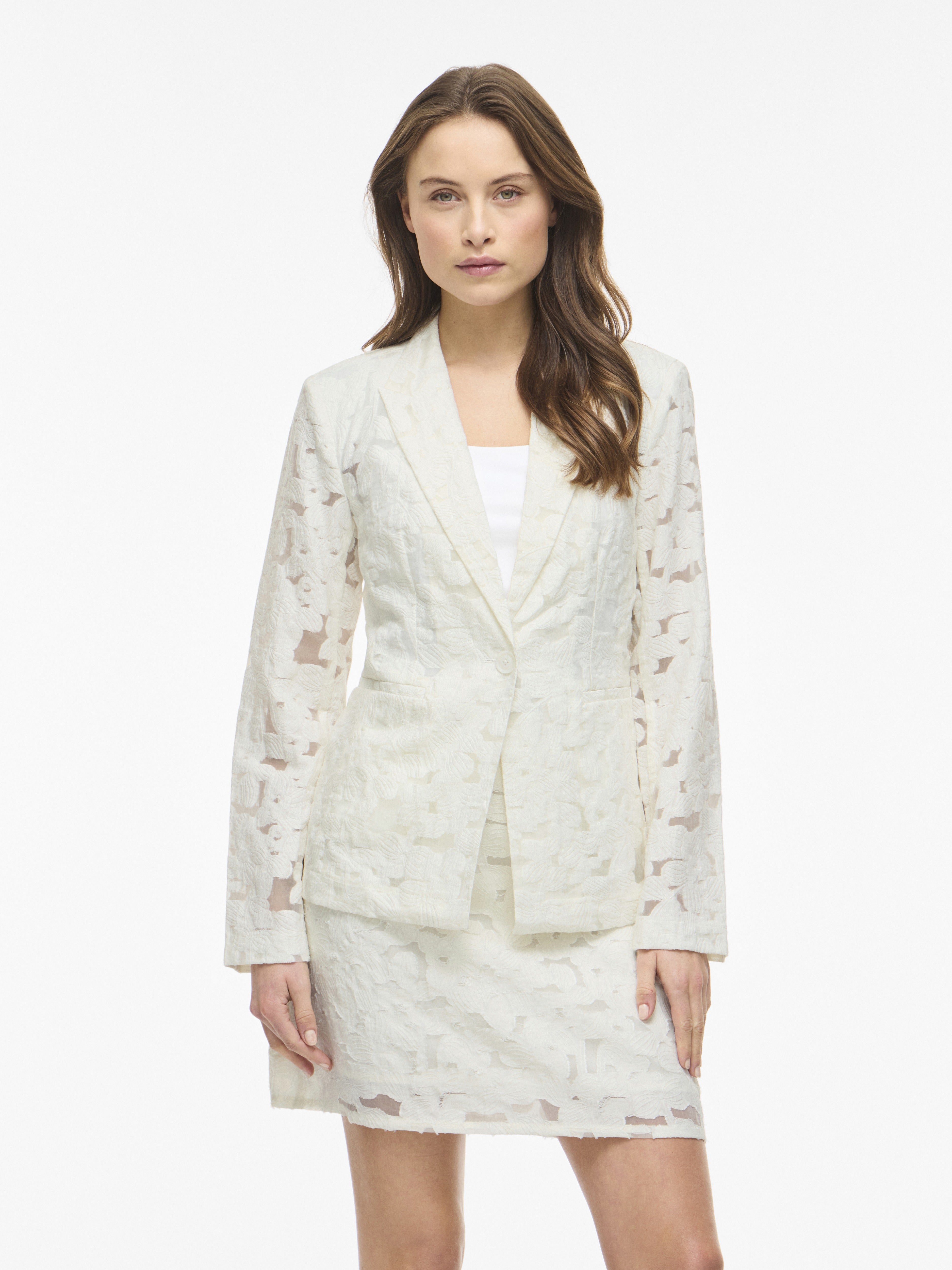 Vila Damen Blazer Snow White