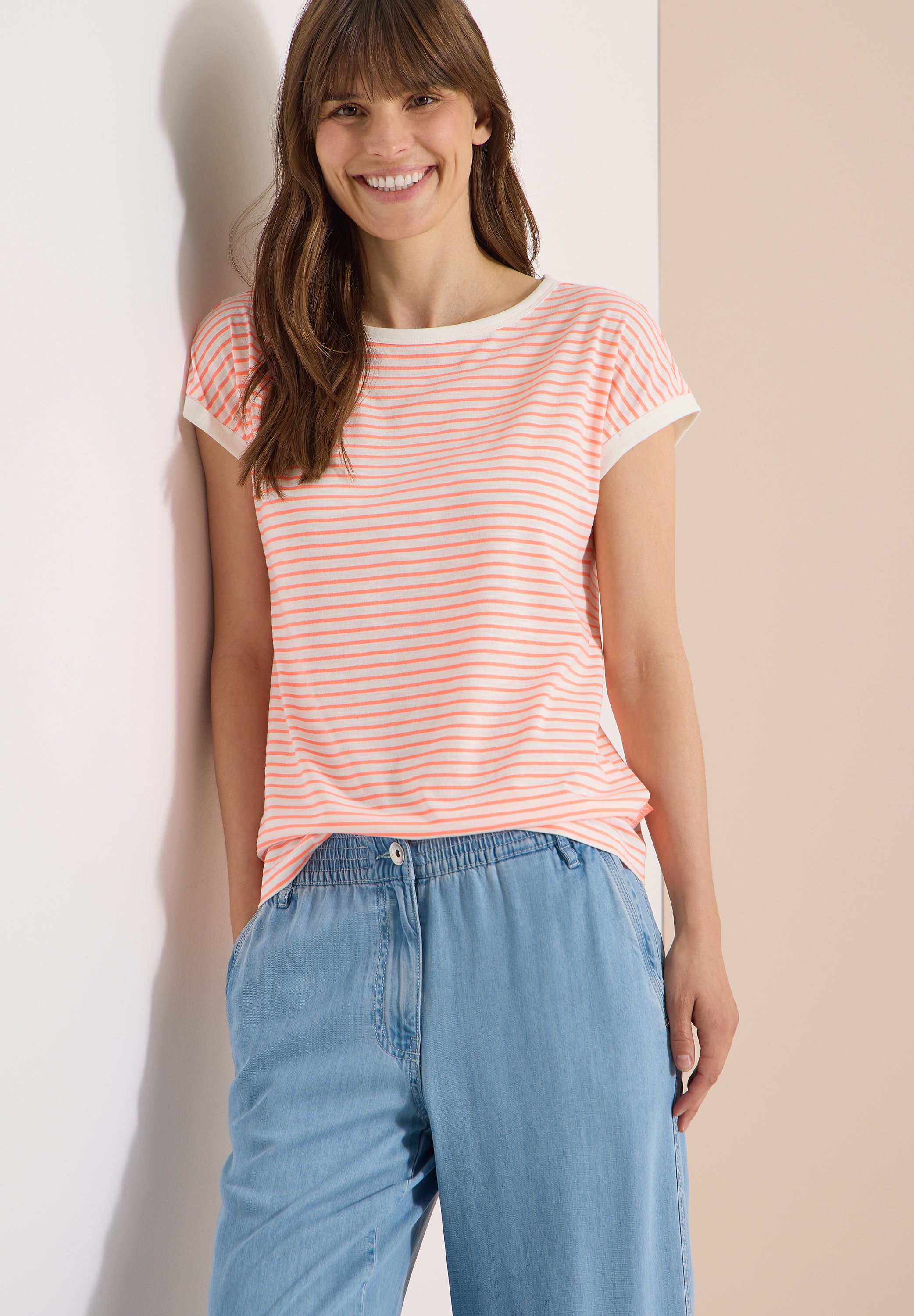 Cecil Damen T-Shirts  Coral