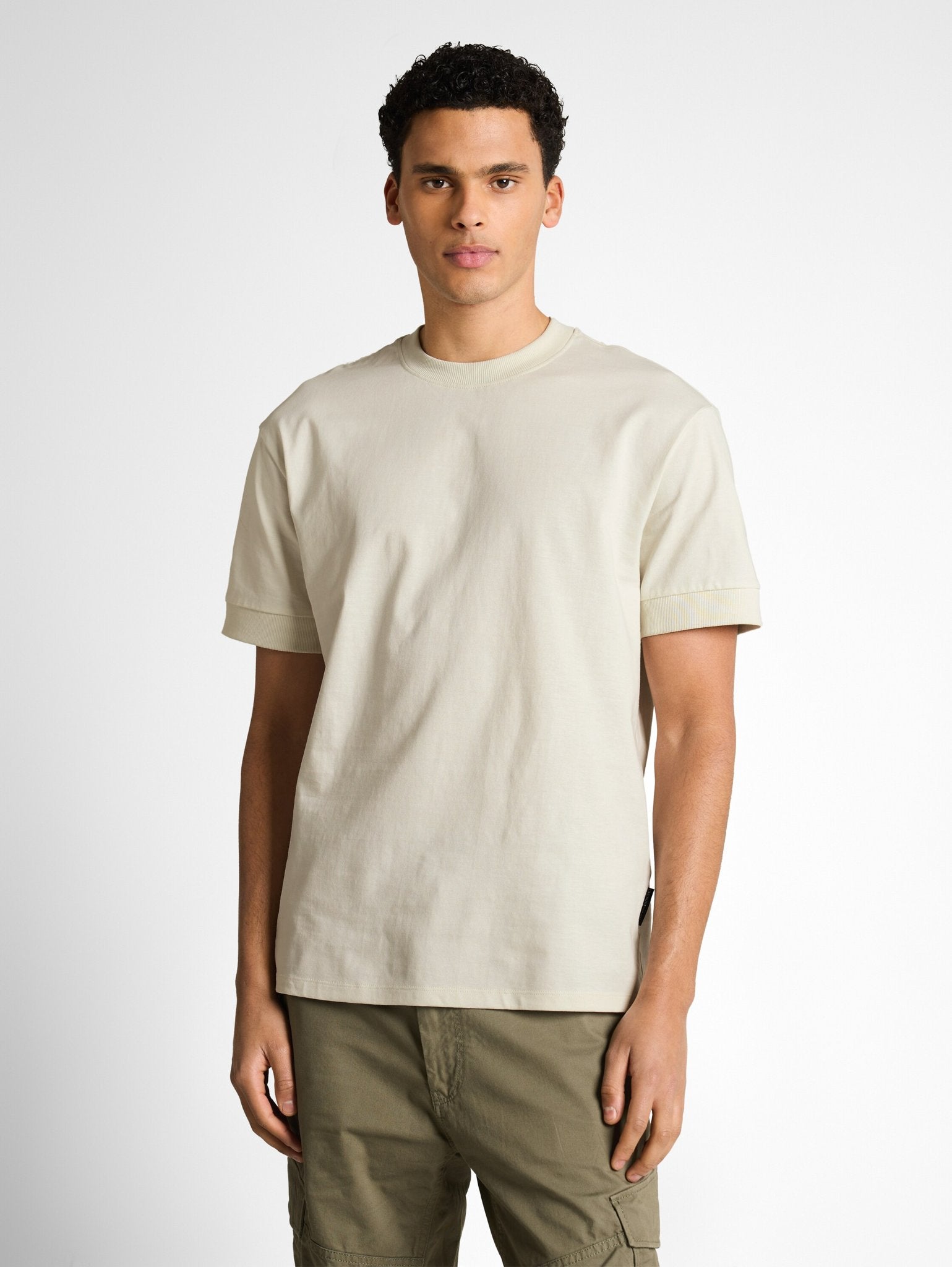 Tom Tailor denim Herren T-Shirts kurz Greyish White