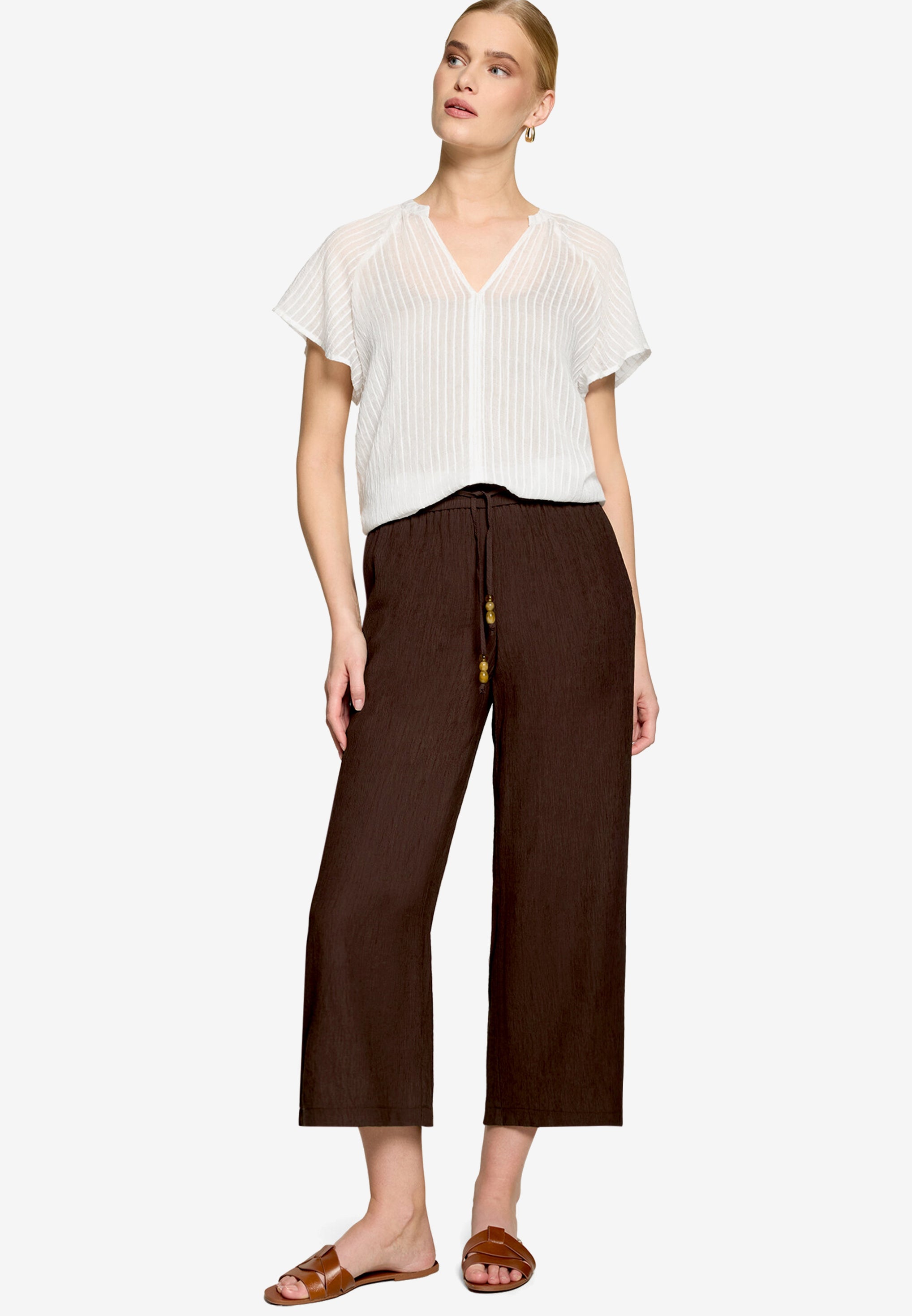Zero Damen Blusen kurz Offwhite