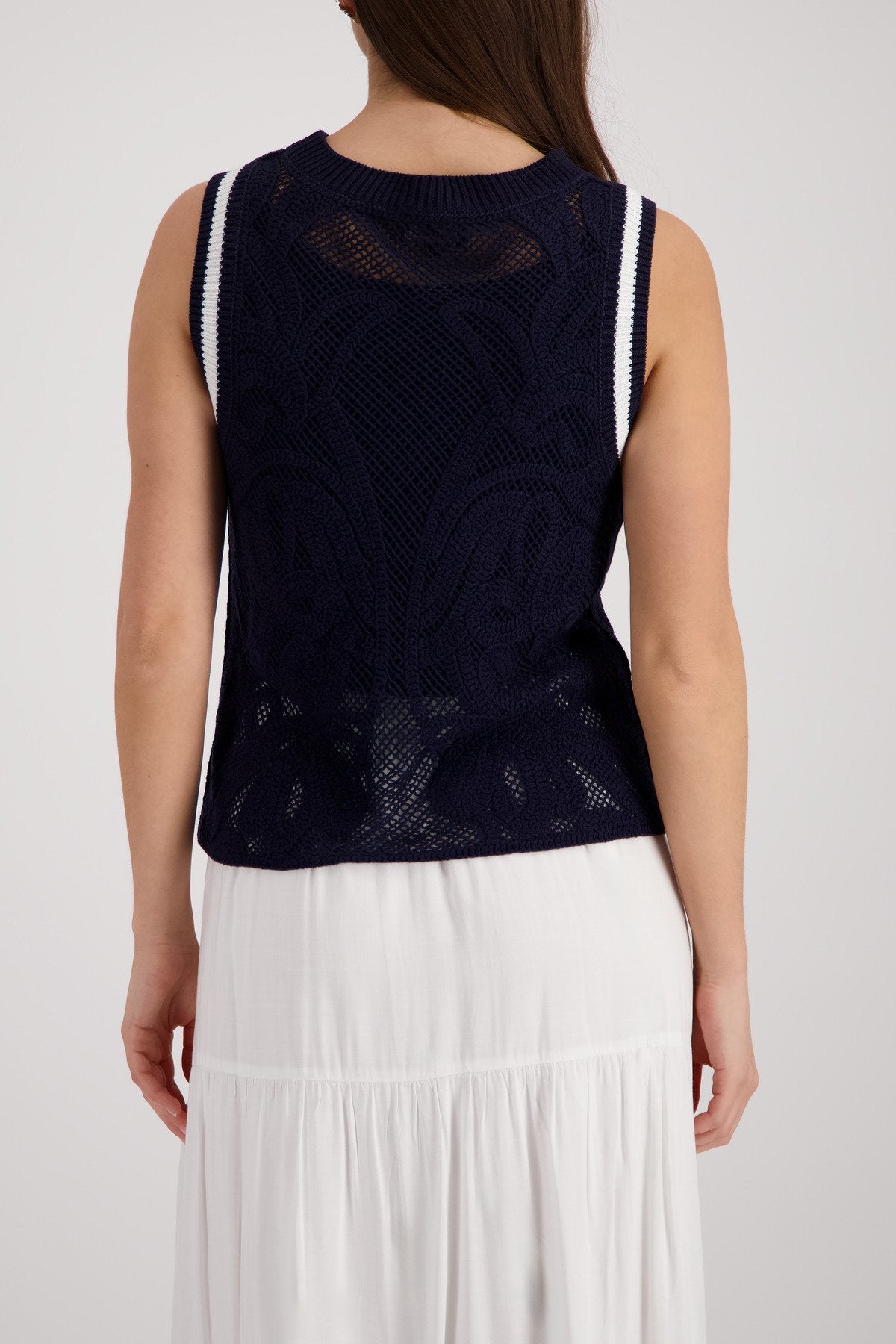 Monari Damen Pullover  Marine