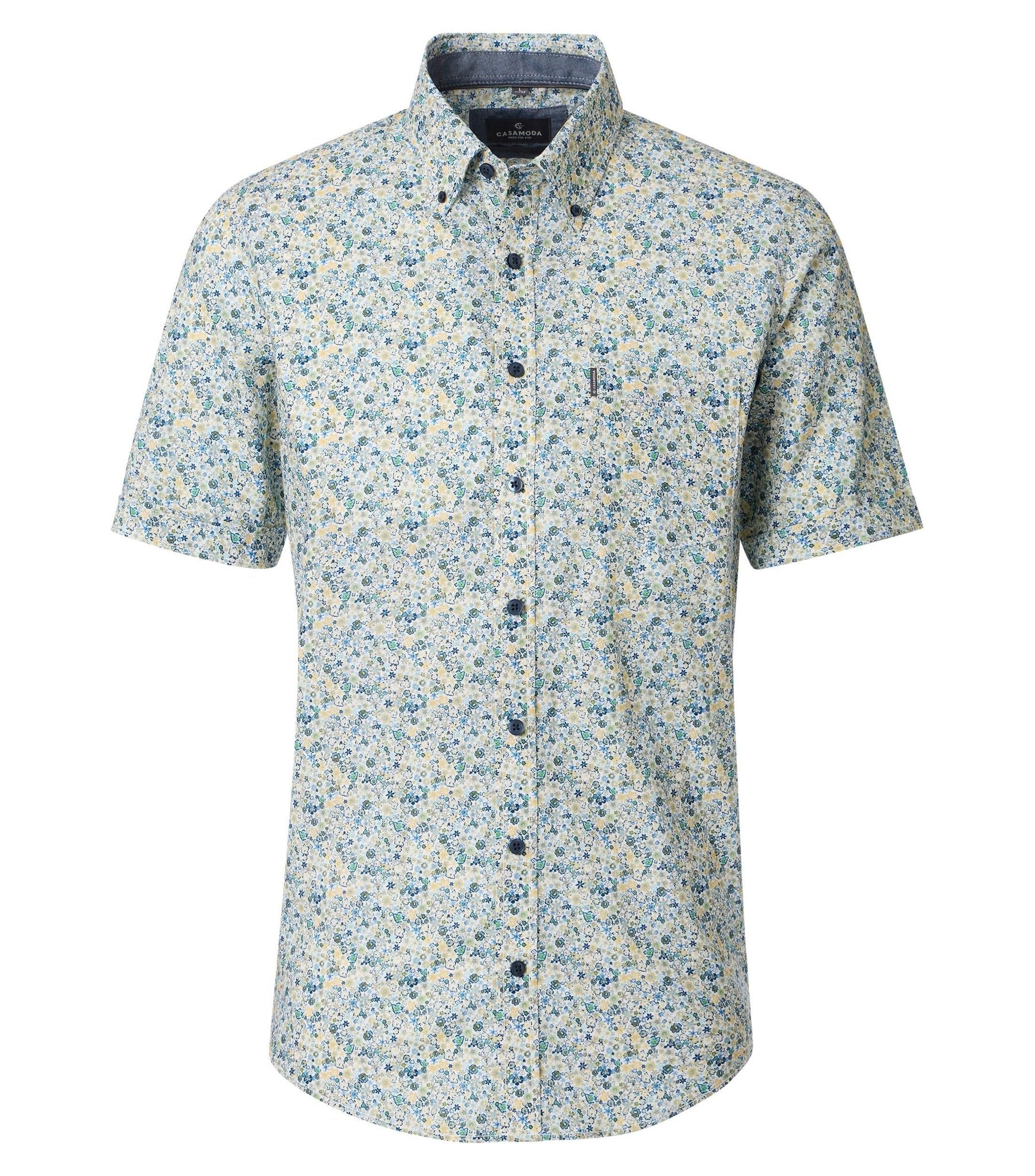 Casa Moda Herren Hemden kurz  Gruen