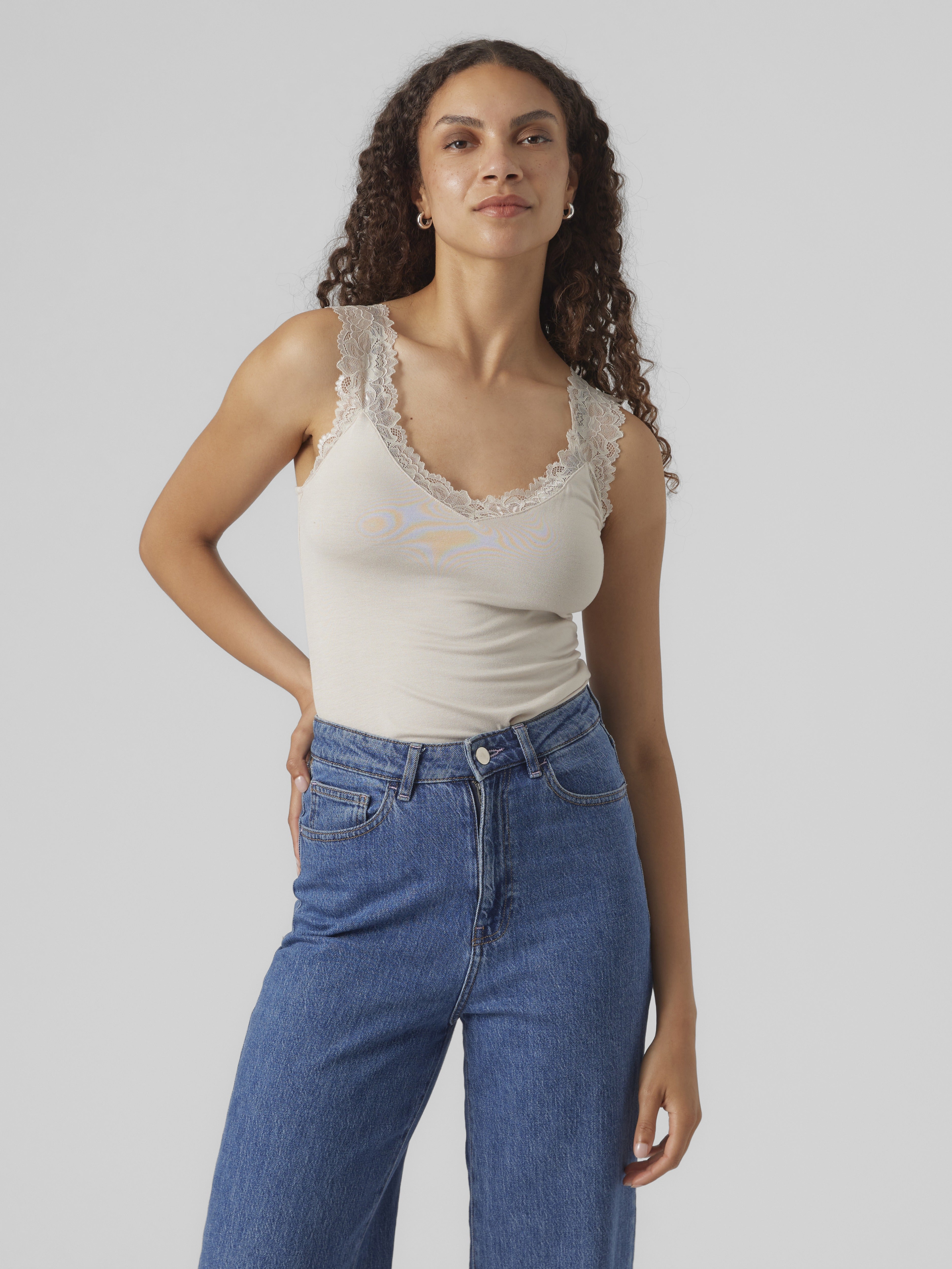Vero Moda Damen T-Shirts Pumice Stone