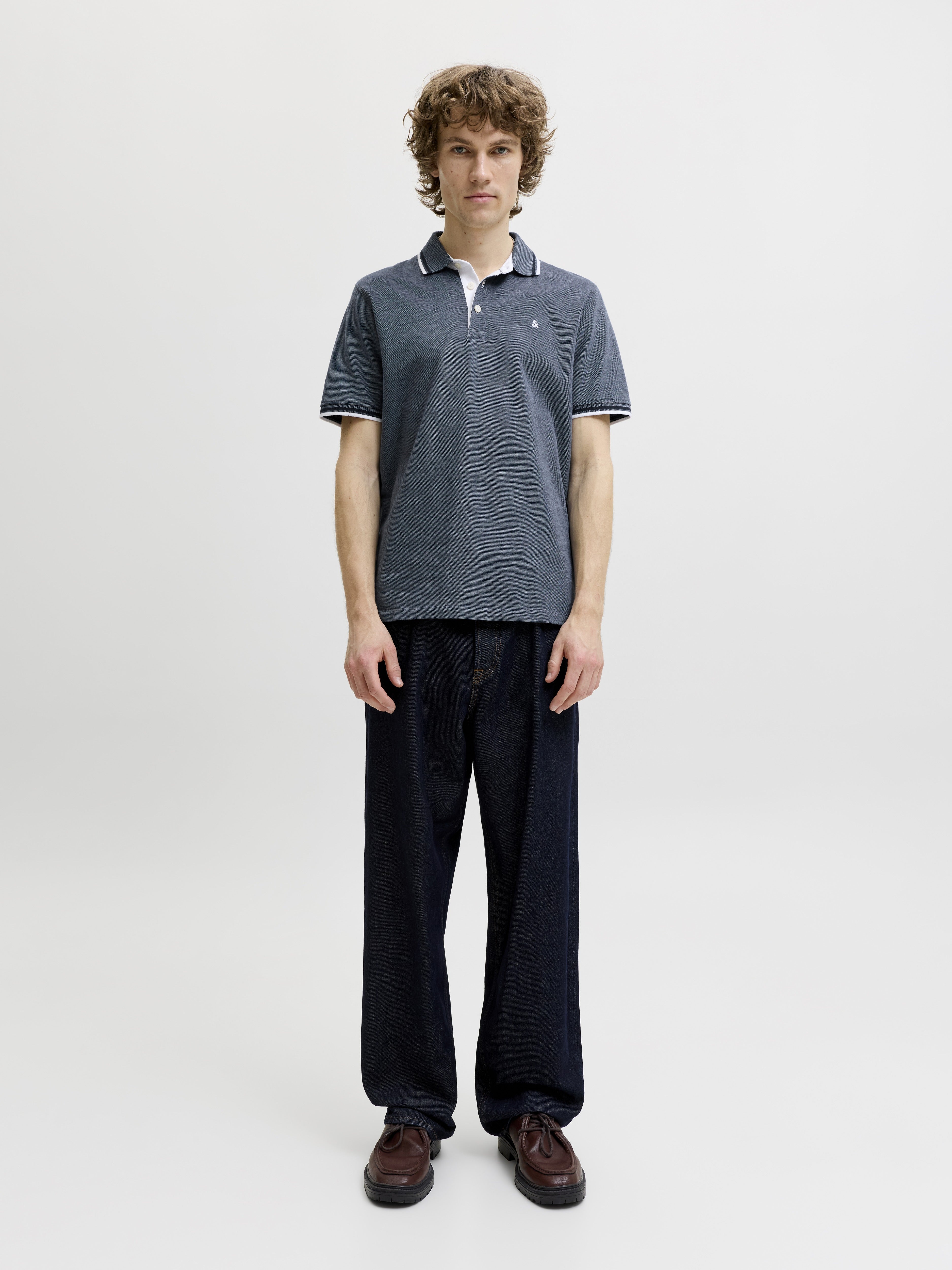 Jack & Jones Herren Polo-Shirts Blue Mirage/Pla