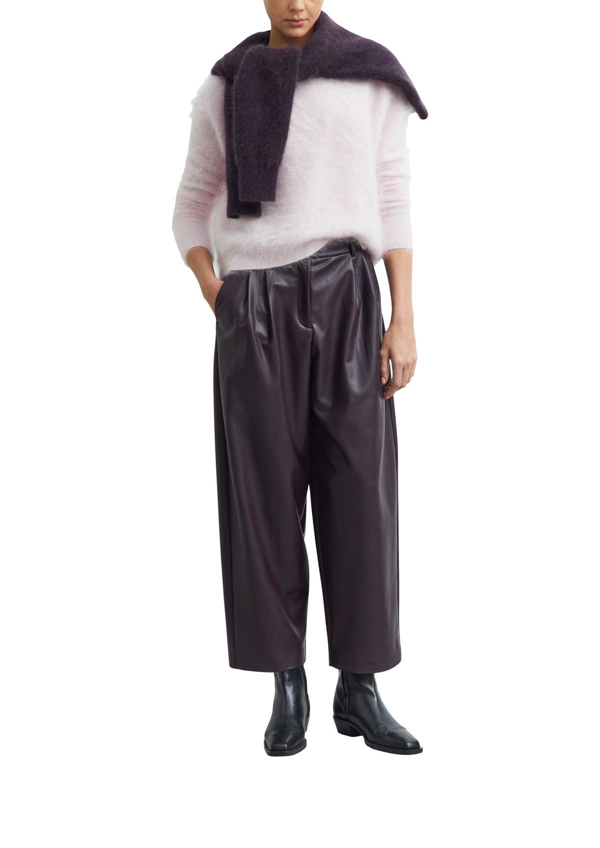Comma Damen Hosen  Lilac/Pink