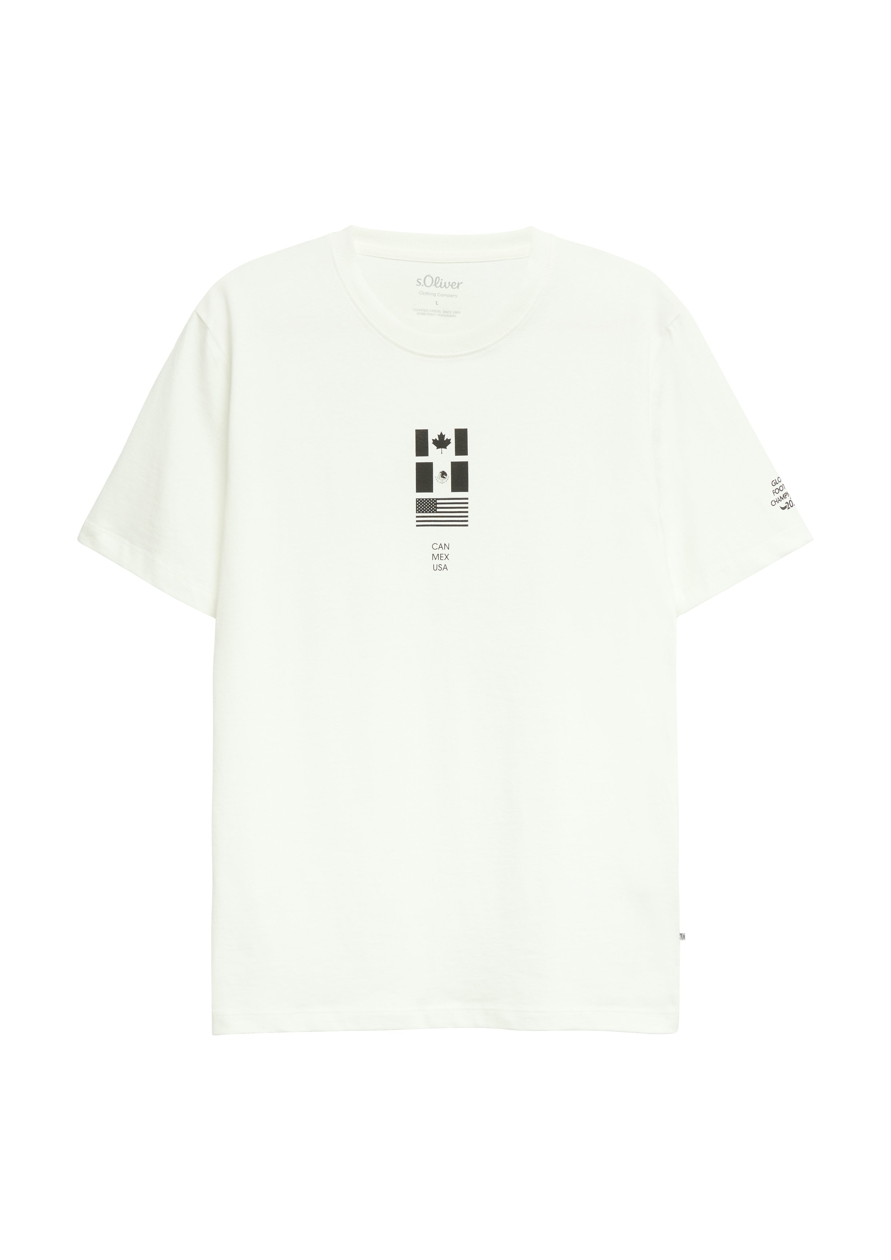 S. Oliver red Herren T-Shirts kurz White