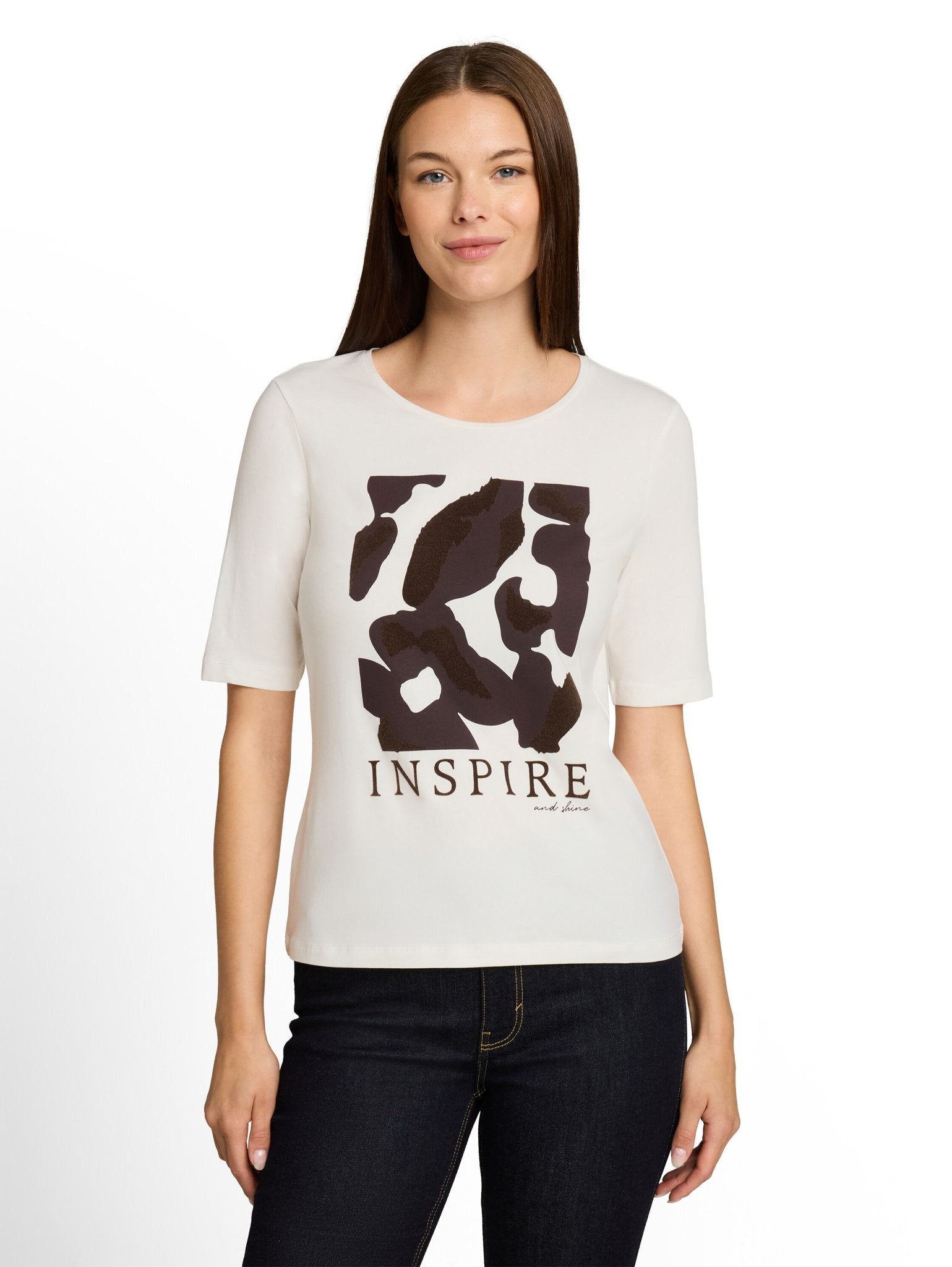 Tom Tailor Damen T-Shirts Whisper White