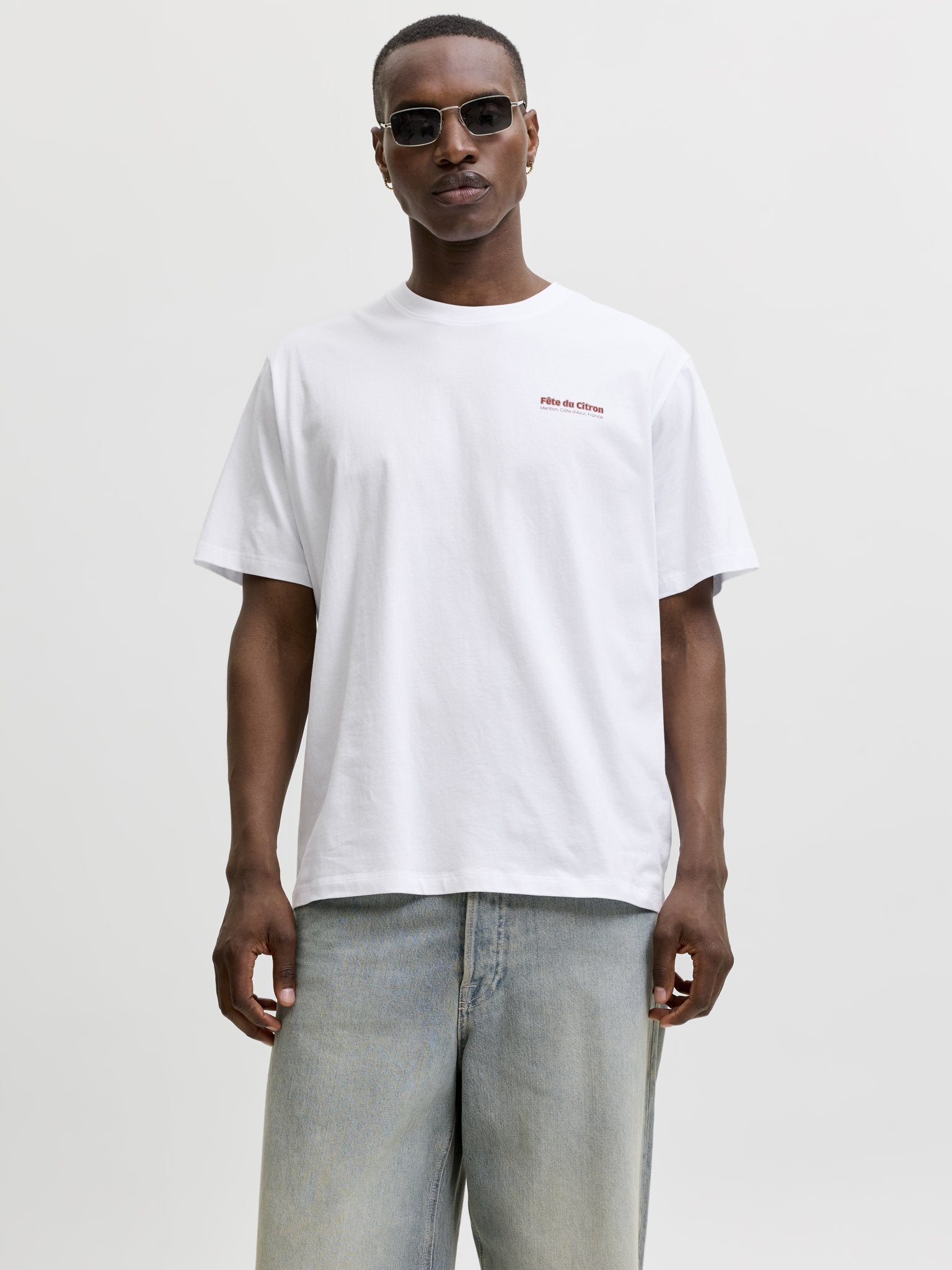 Jack & Jones Herren T-Shirts kurz Bright White
