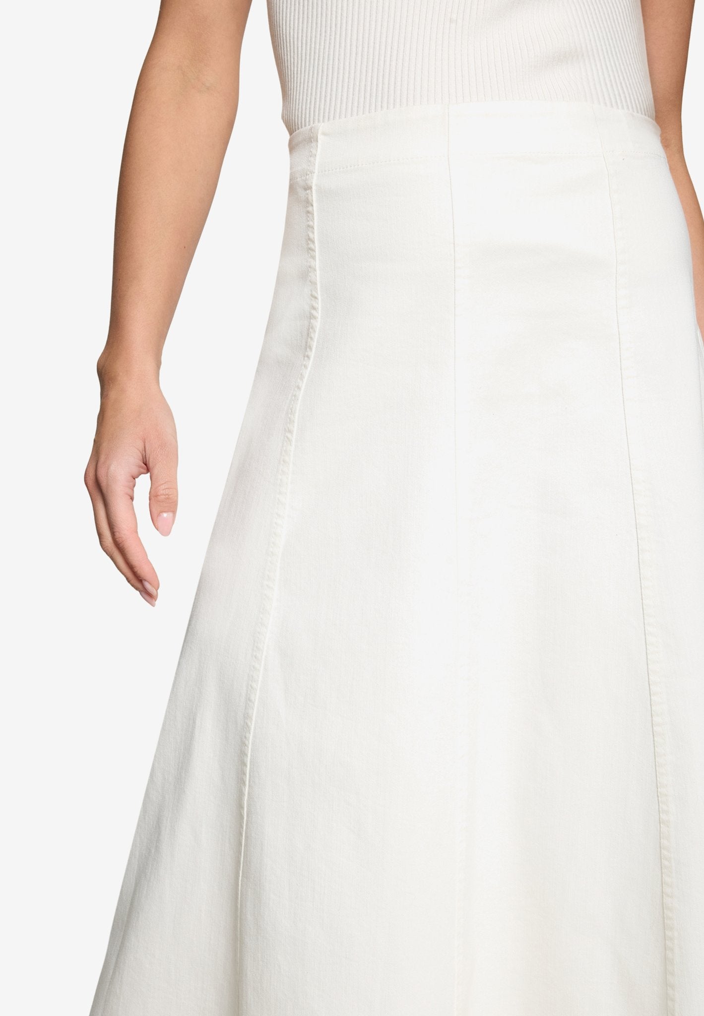 Zero Damen Rock Cream Denim
