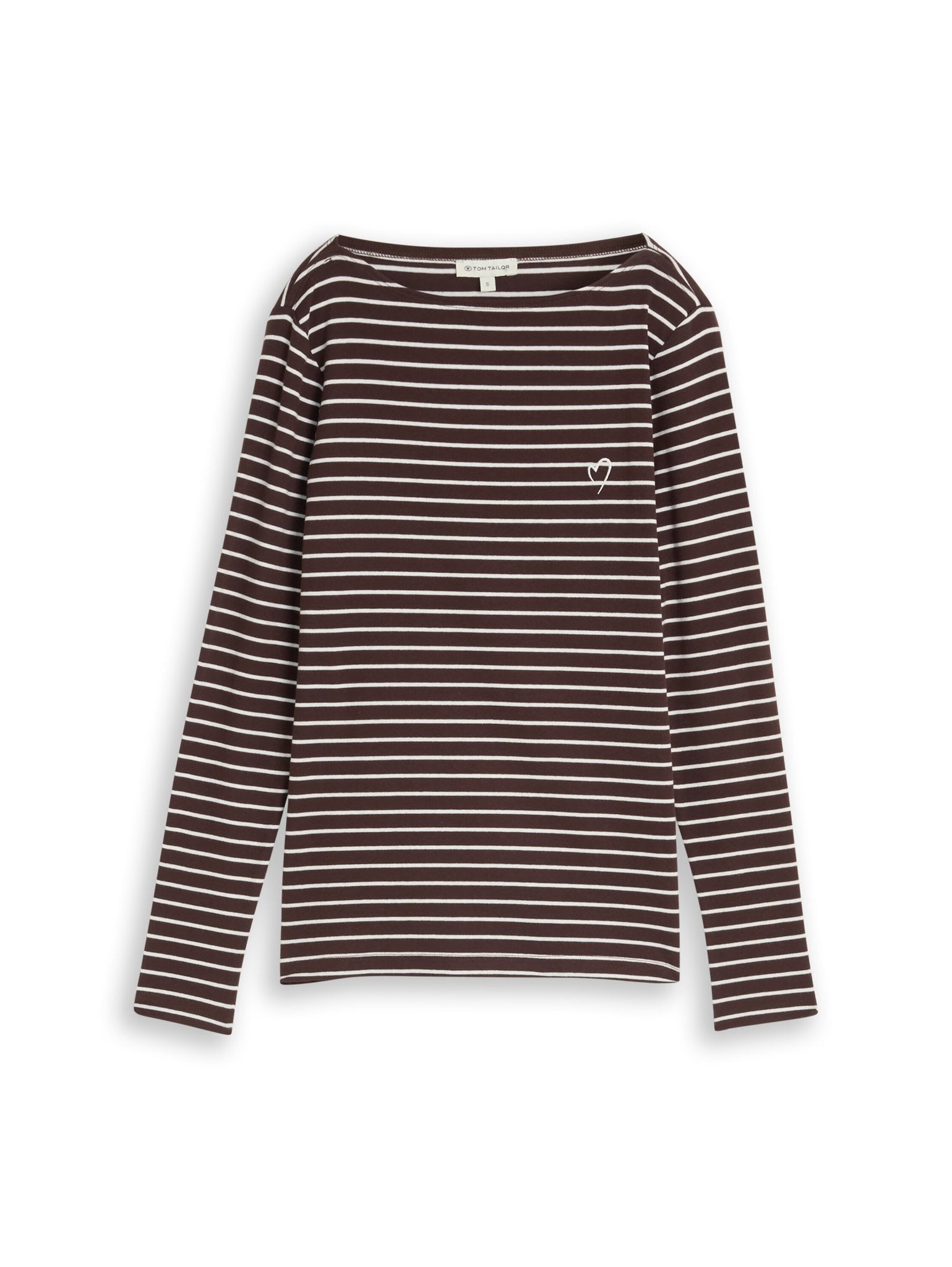 Tom Tailor Damen T-Shirts Brown White Str