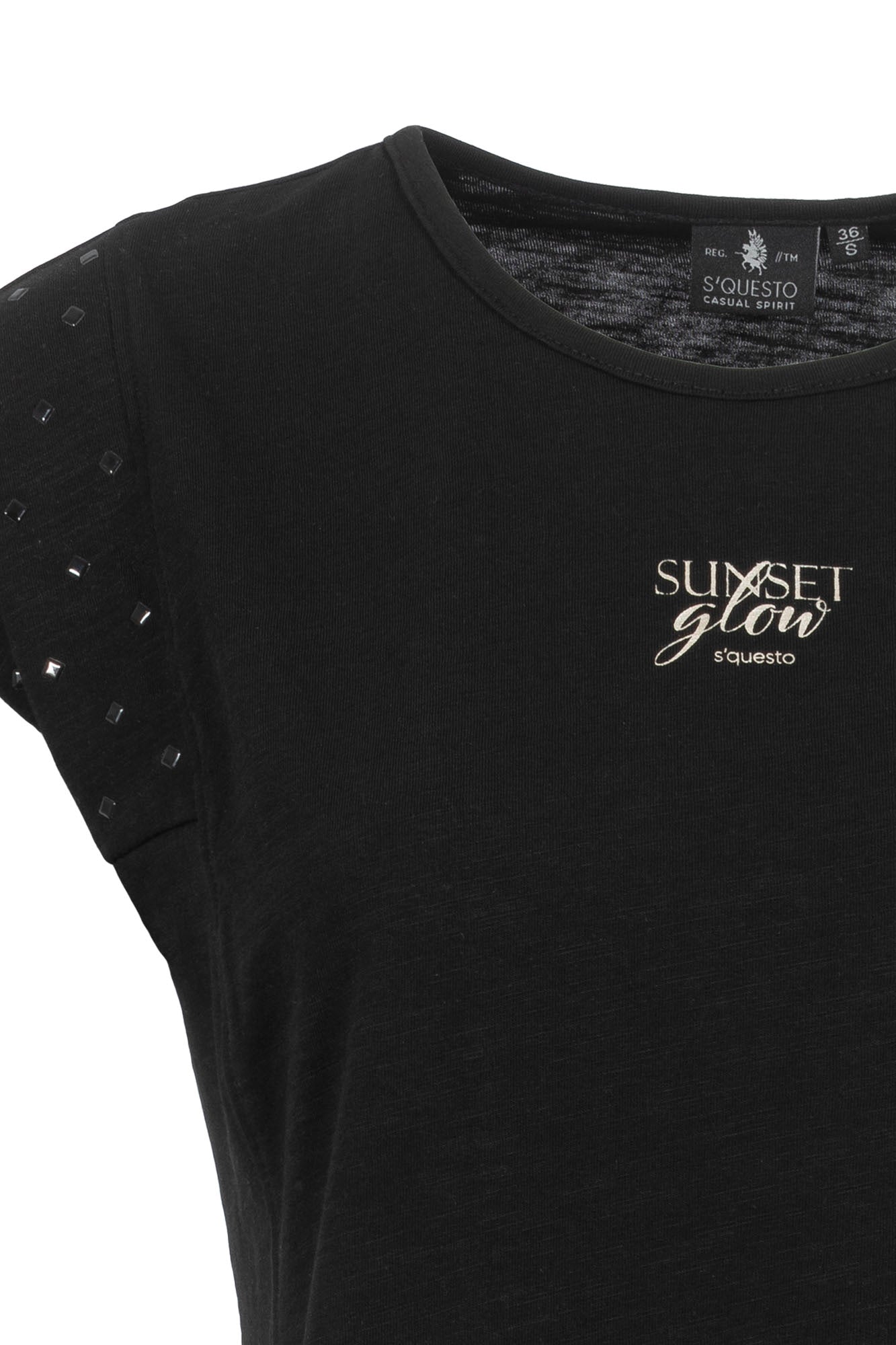 Soquesto Damen T-Shirts Schwarz